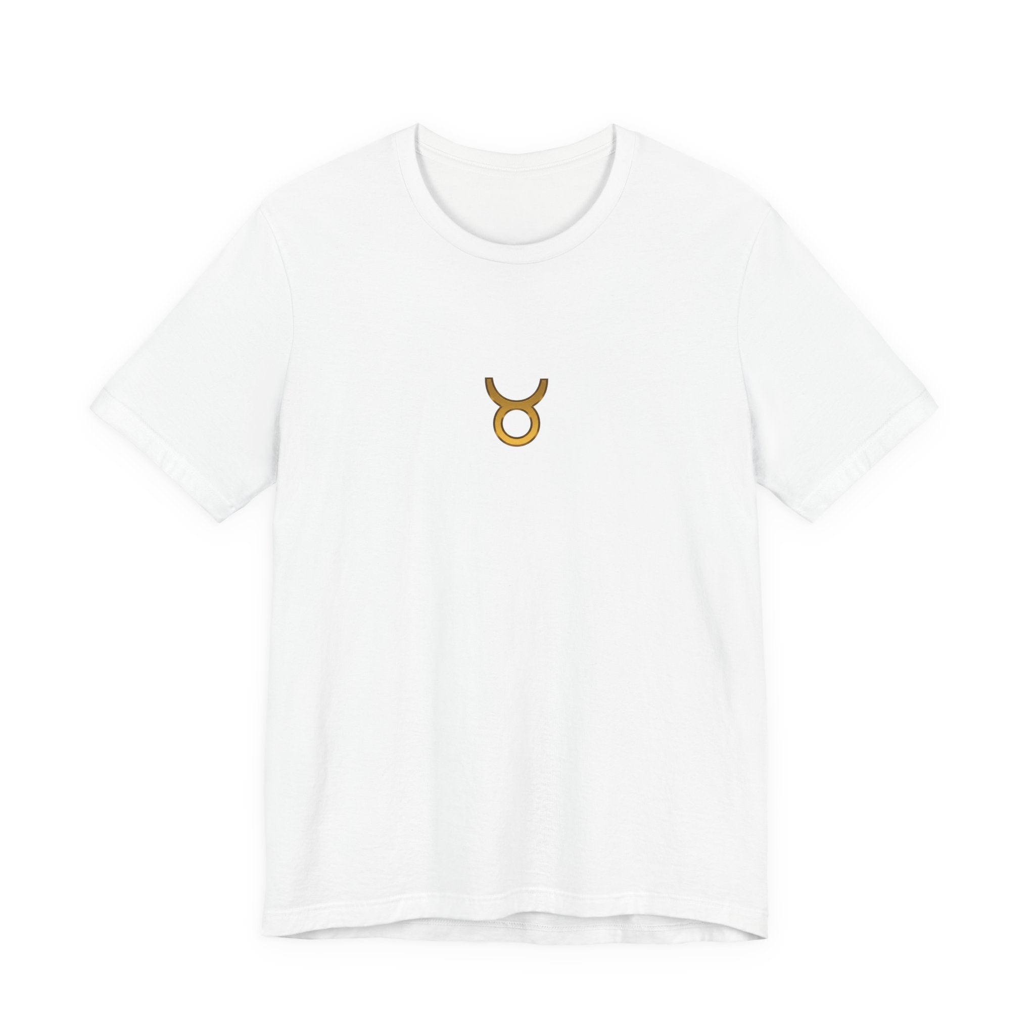 Taurus Zodiac Tee — Minimal Gold Symbol Shirt