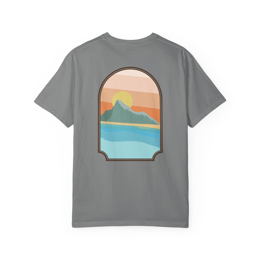 Rock of Gibraltar T-Shirt — Del Levante Coastal Art Graphic Tee | Mediterranean Landmark