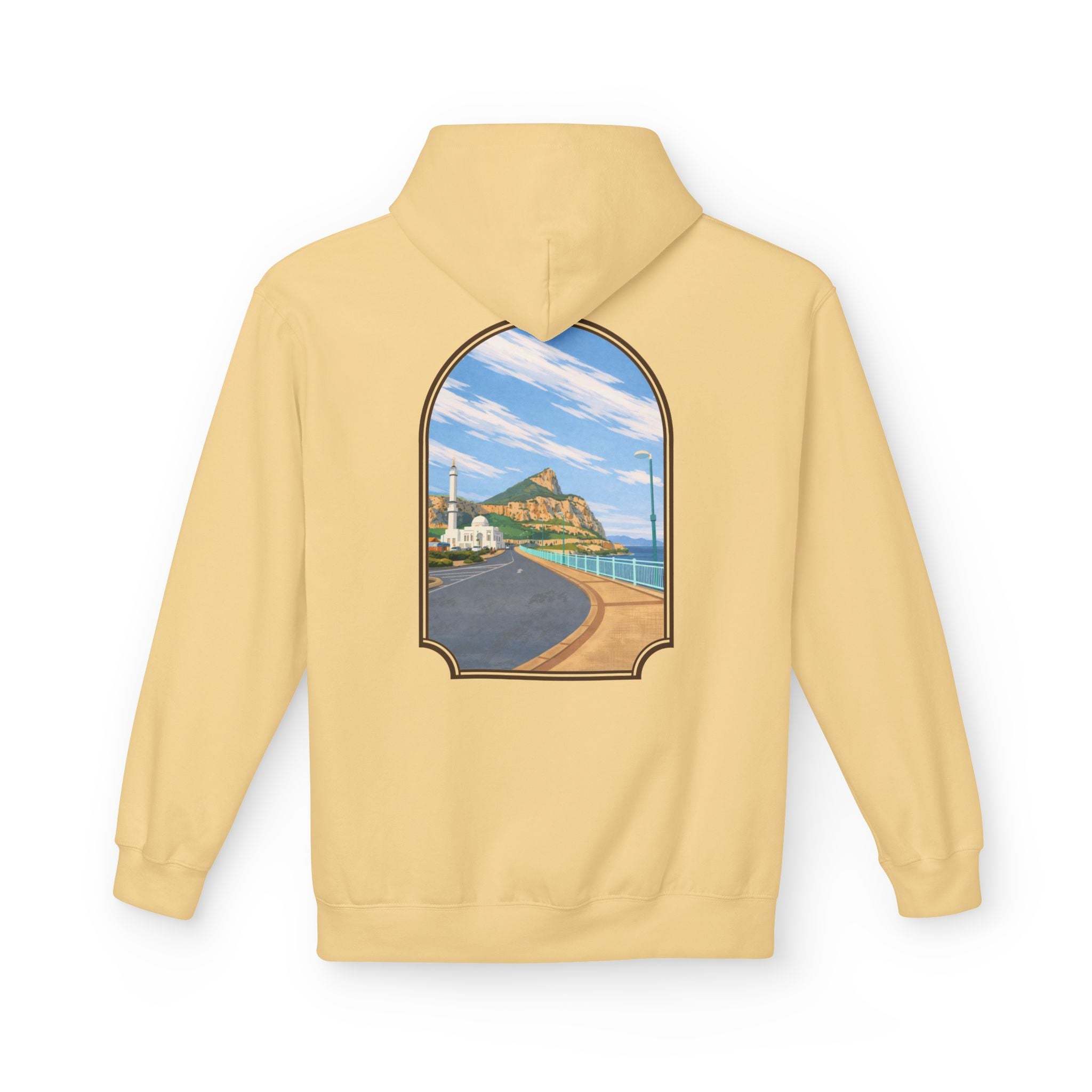Gibraltar La Mezquita Hoodie — Premium Mosque Window Art Hoodie | Gibraltar Heritage Apparel