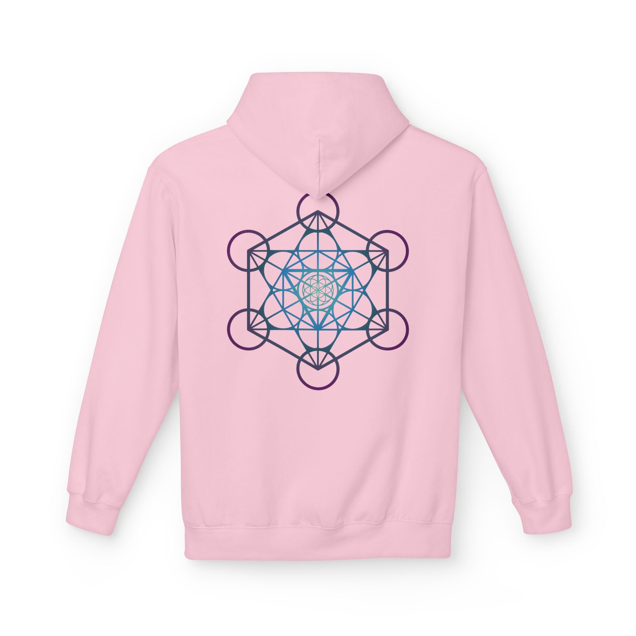Metatron's Cube Hoodie — Sacred Geometry Spiritual Back Print Pullover
