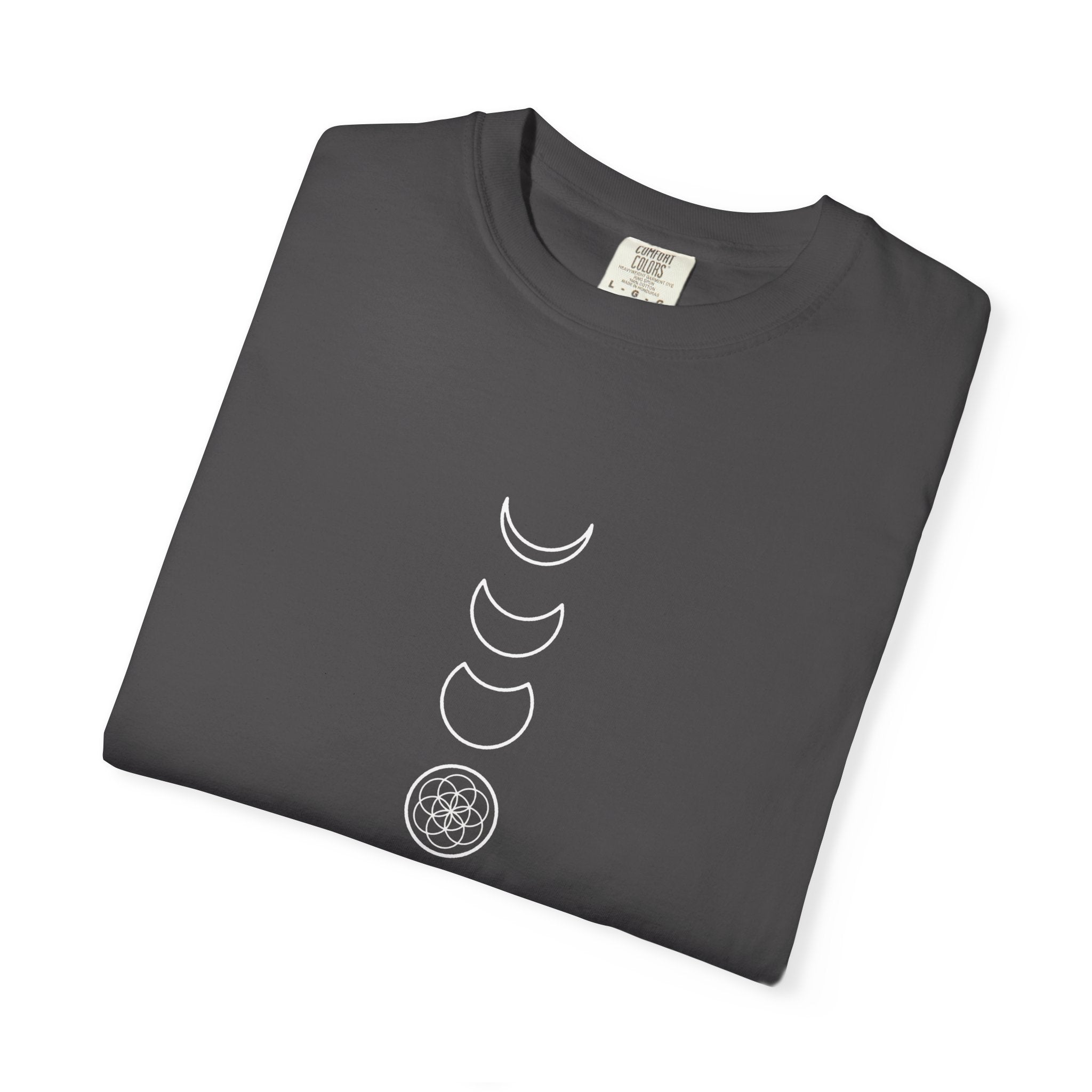 Seed of Life Moon Phases Tee — Mystical Sacred Geometry T-Shirt