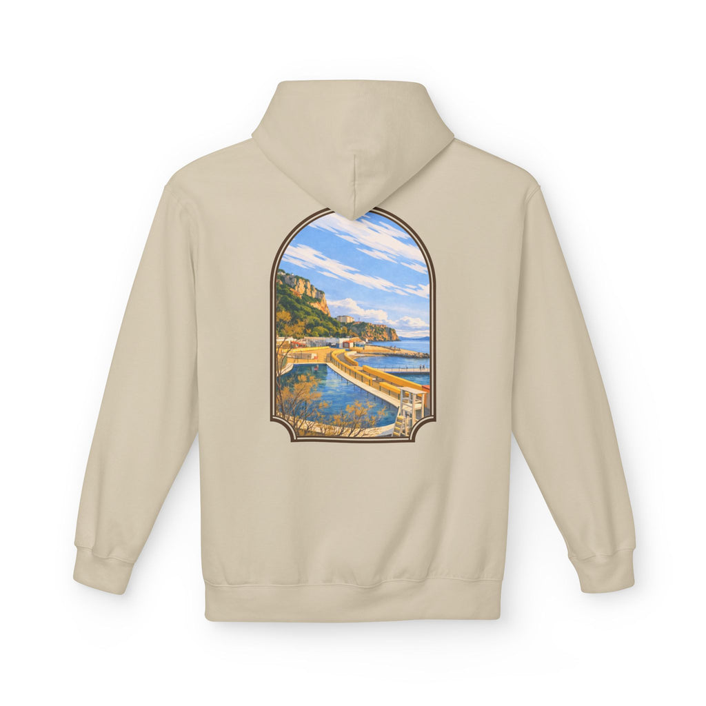 Gibraltar El Quarri Hoodie — Premium Seascape Window Art Hoodie | Gibraltar Heritage Apparel