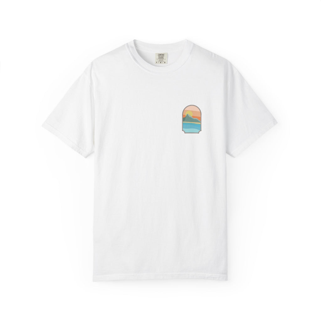 Rock of Gibraltar T-Shirt — Del Levante Coastal Art Graphic Tee | Mediterranean Landmark
