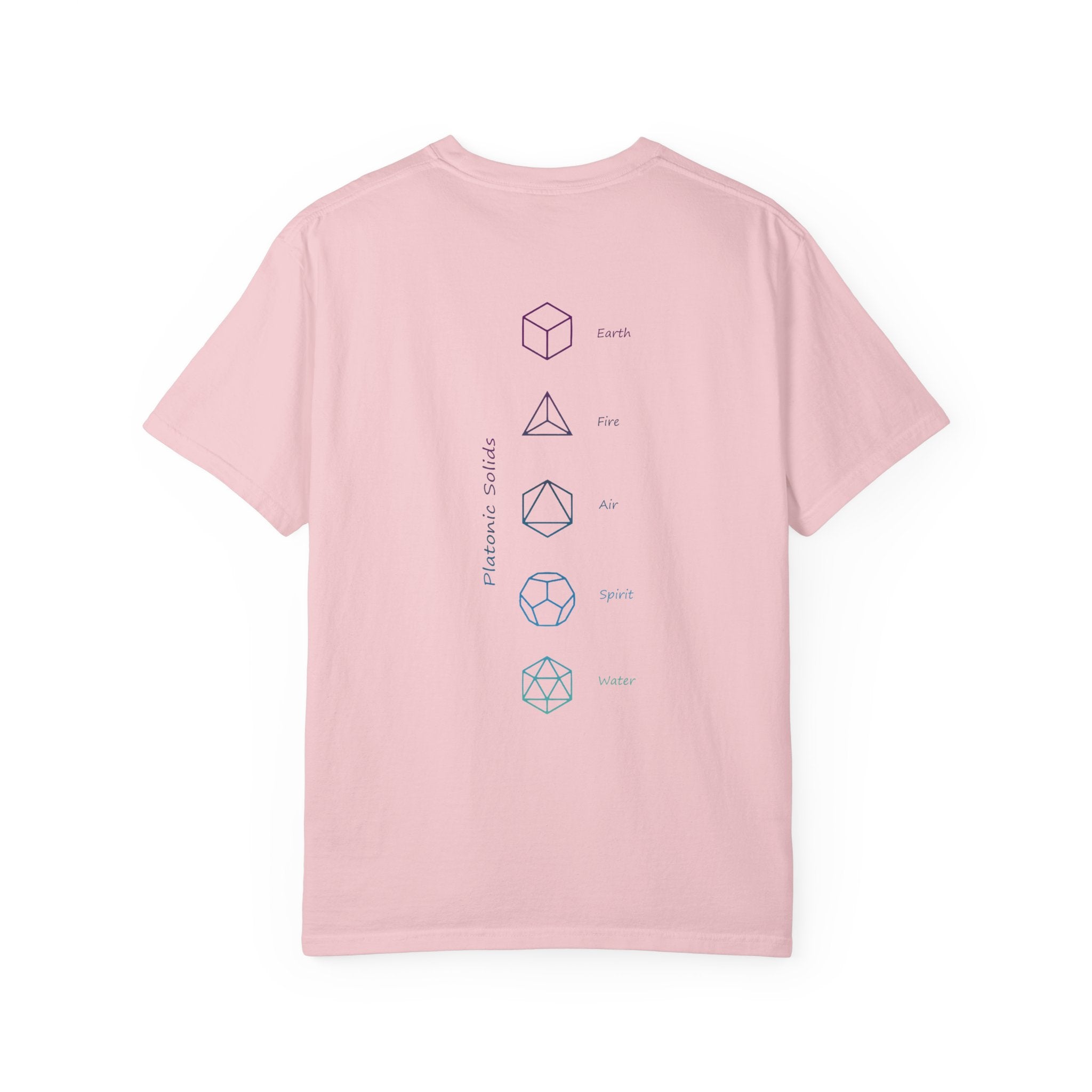 Elemental Platonic Solids T-Shirt — Sacred Geometry Elements Tee | Minimalist Design