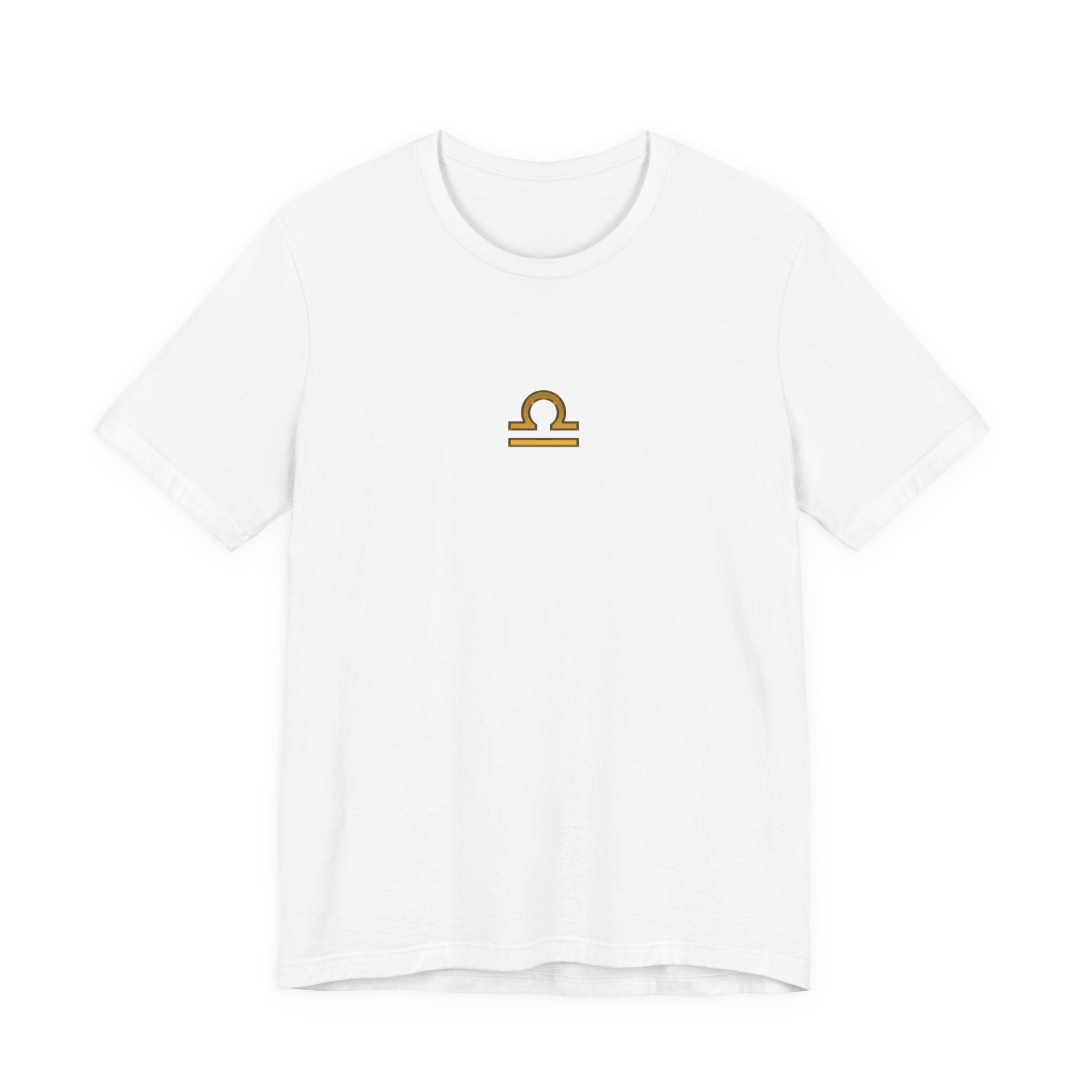 Libra Zodiac Tee — Minimal Gold Symbol T-Shirt