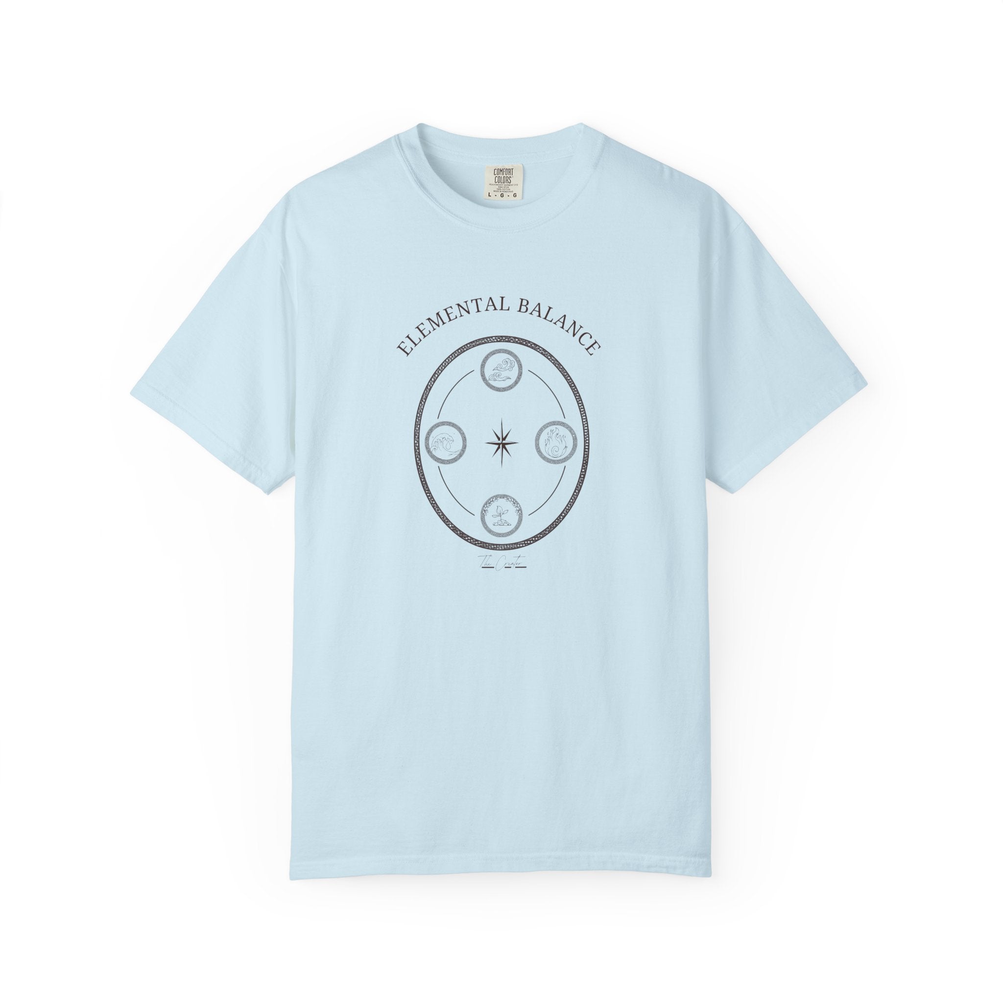 Elemental Balance T-Shirt — Four Elements Minimalist Tee | Earth Water Fire Air