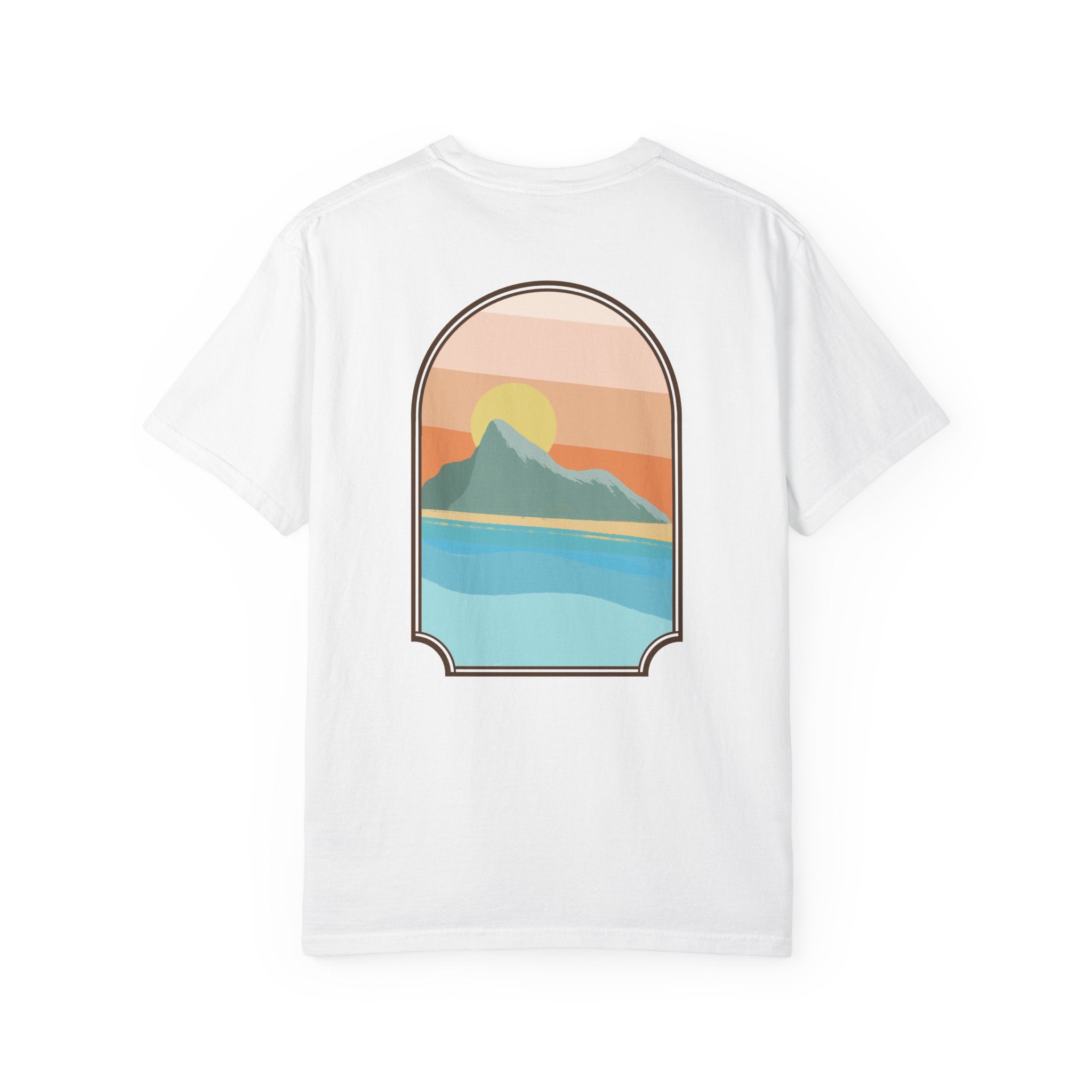 Rock of Gibraltar T-Shirt — Del Levante Coastal Art Graphic Tee | Mediterranean Landmark