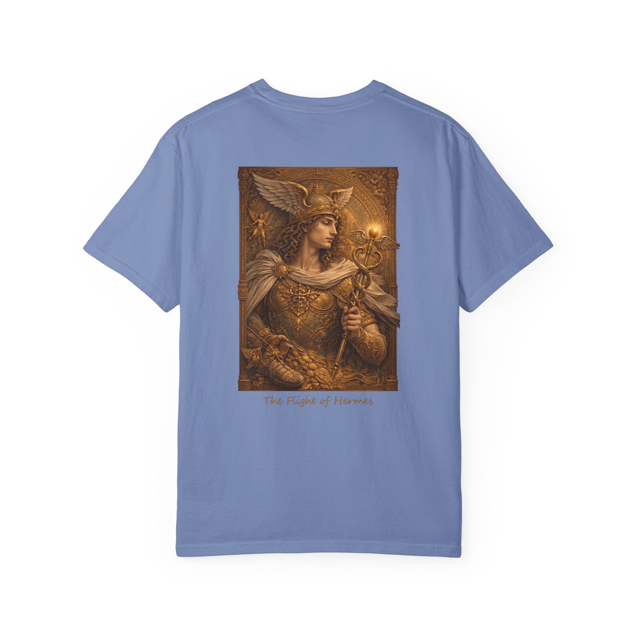 The Flight of Hermes T-Shirt — Greek God Mythology Art Tee | Hermes Messenger