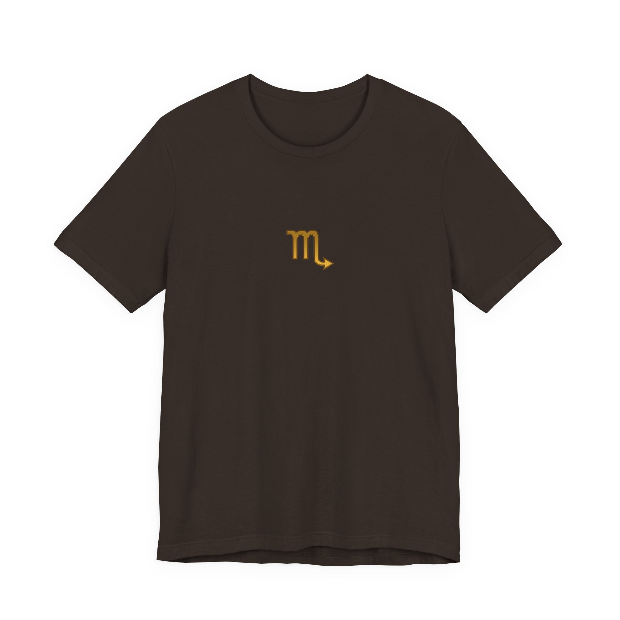 Scorpio Zodiac Tee — Minimal Gold Symbol Shirt