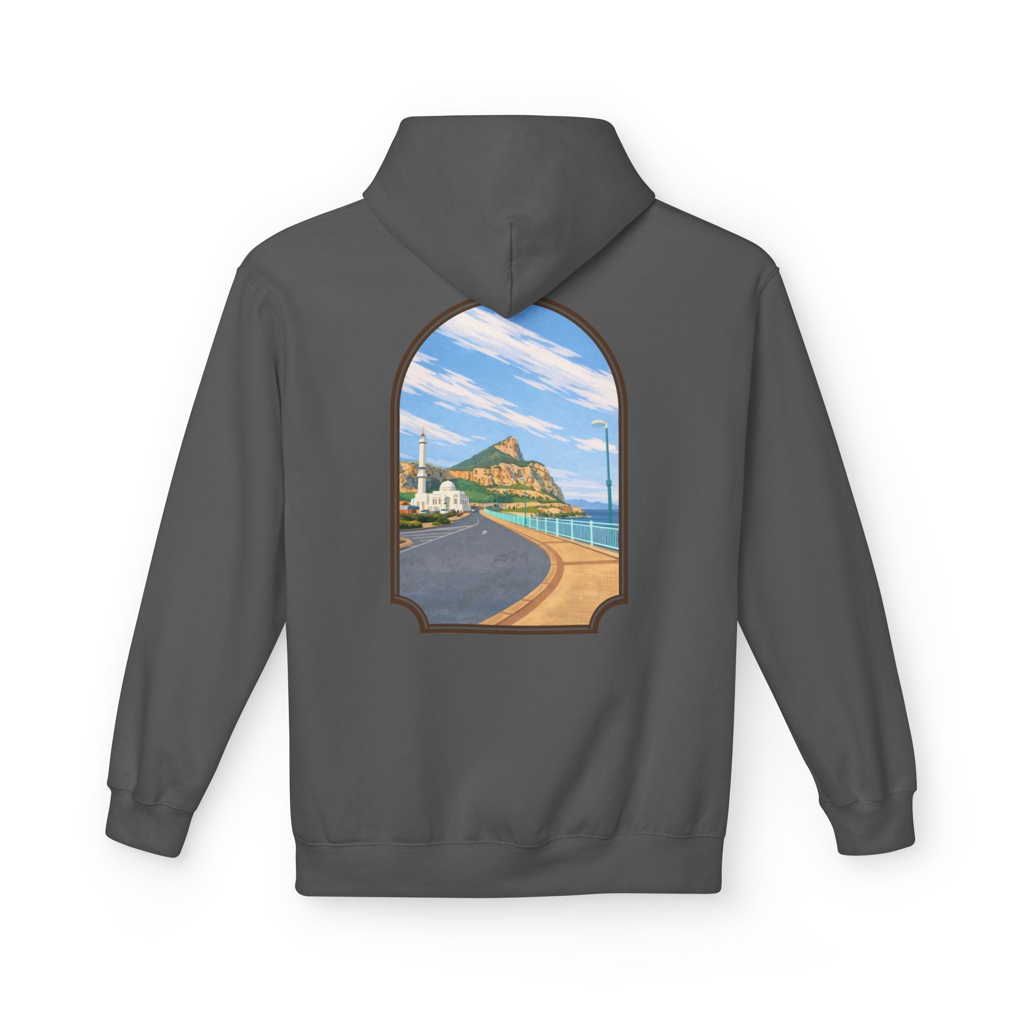 Gibraltar La Mezquita Hoodie — Premium Mosque Window Art Hoodie | Gibraltar Heritage Apparel