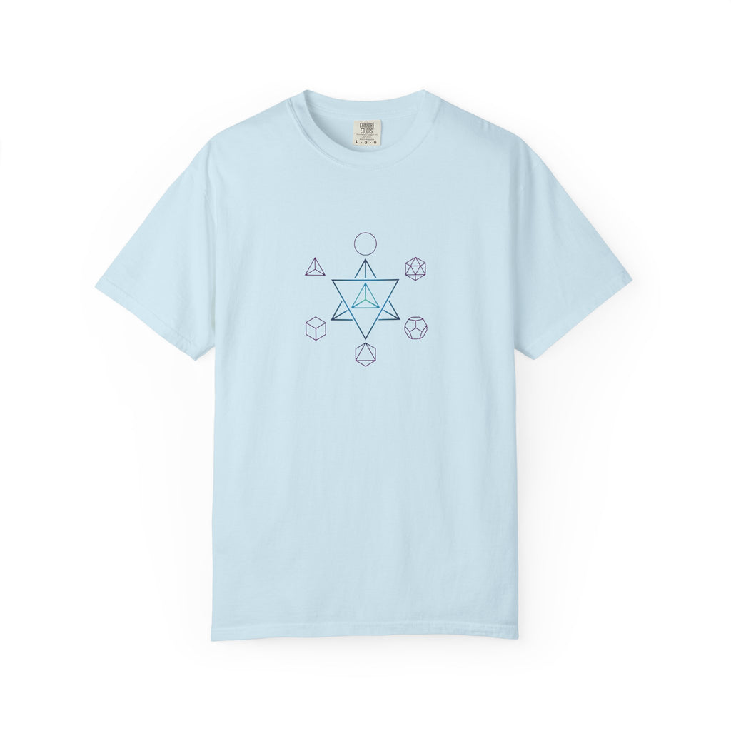Elemental Platonic Solids T-Shirt — Sacred Geometry Elements Tee | Minimalist Design