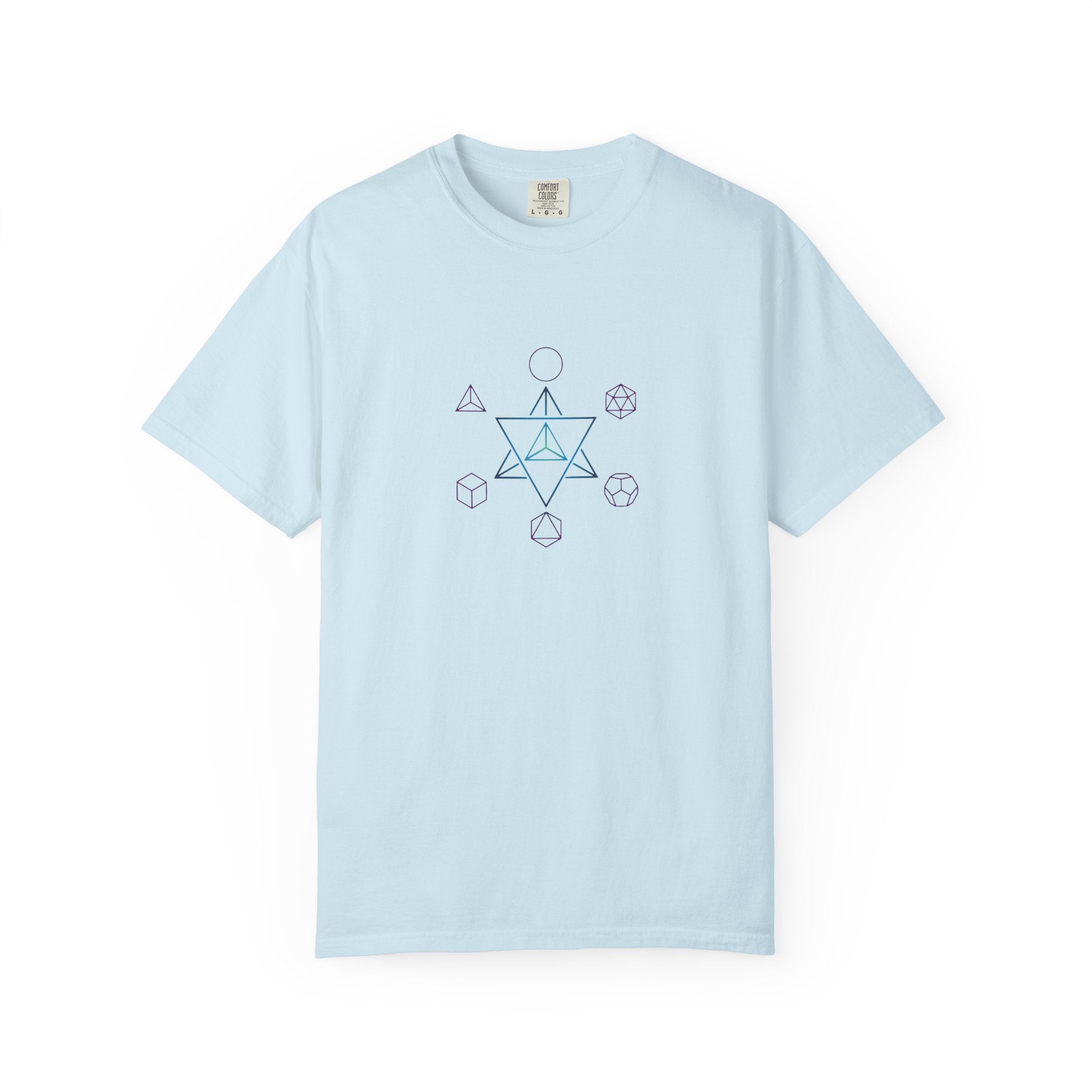 Elemental Platonic Solids T-Shirt — Sacred Geometry Elements Tee | Minimalist Design