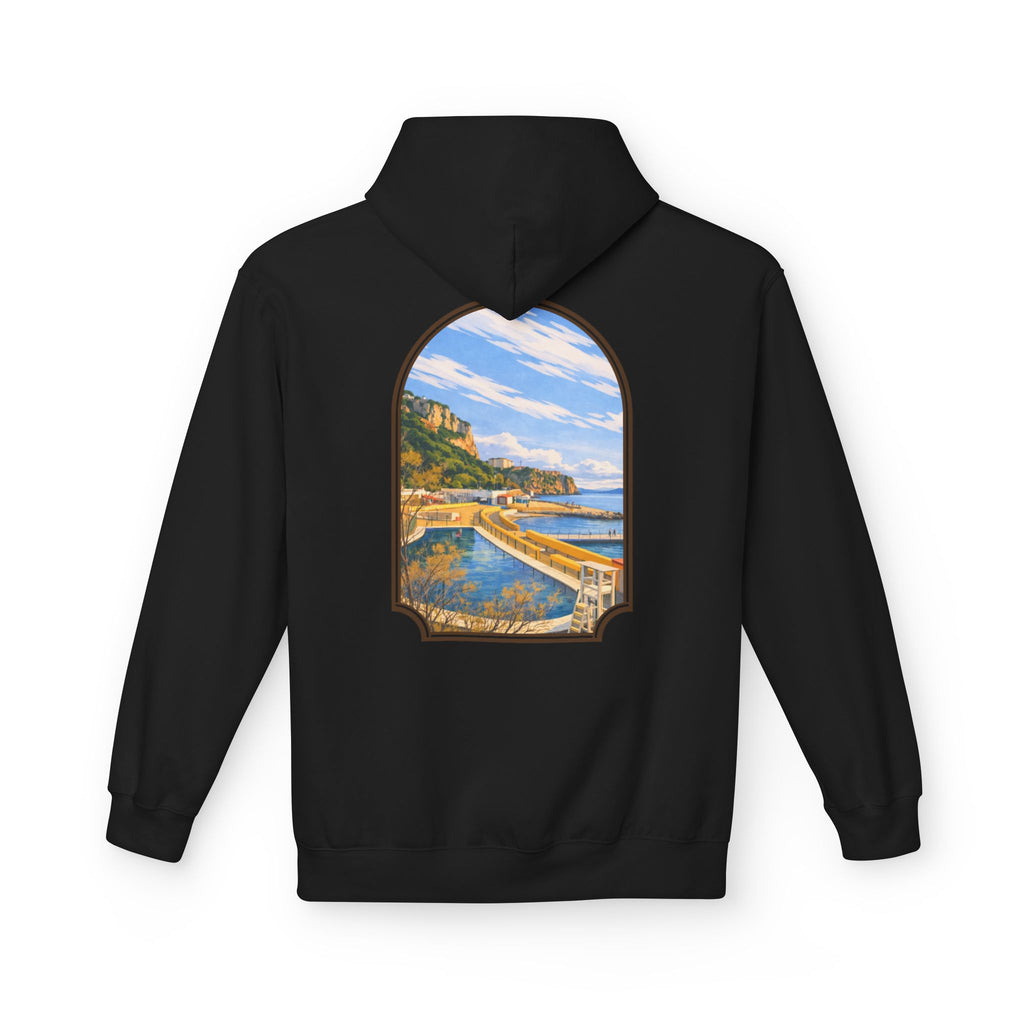 Gibraltar El Quarri Hoodie — Premium Seascape Window Art Hoodie | Gibraltar Heritage Apparel