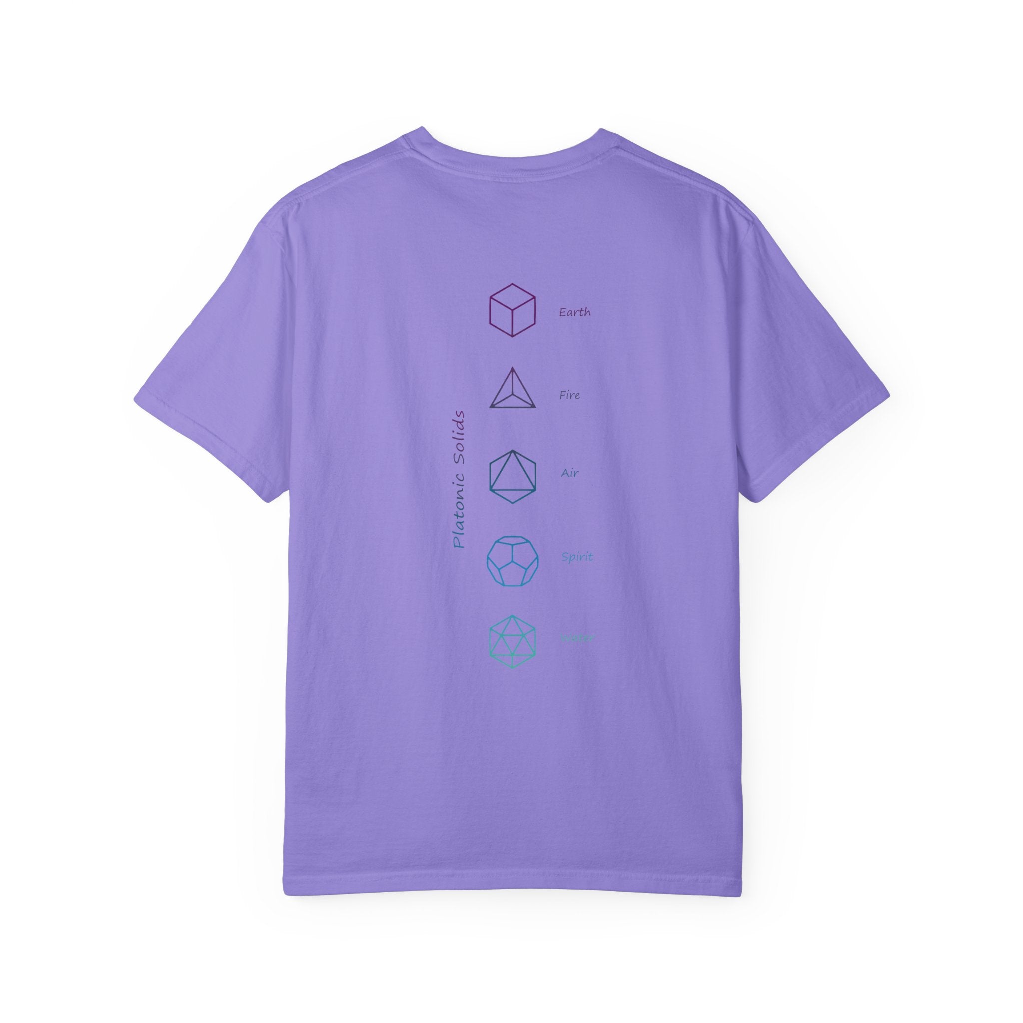 Elemental Platonic Solids T-Shirt — Sacred Geometry Elements Tee | Minimalist Design
