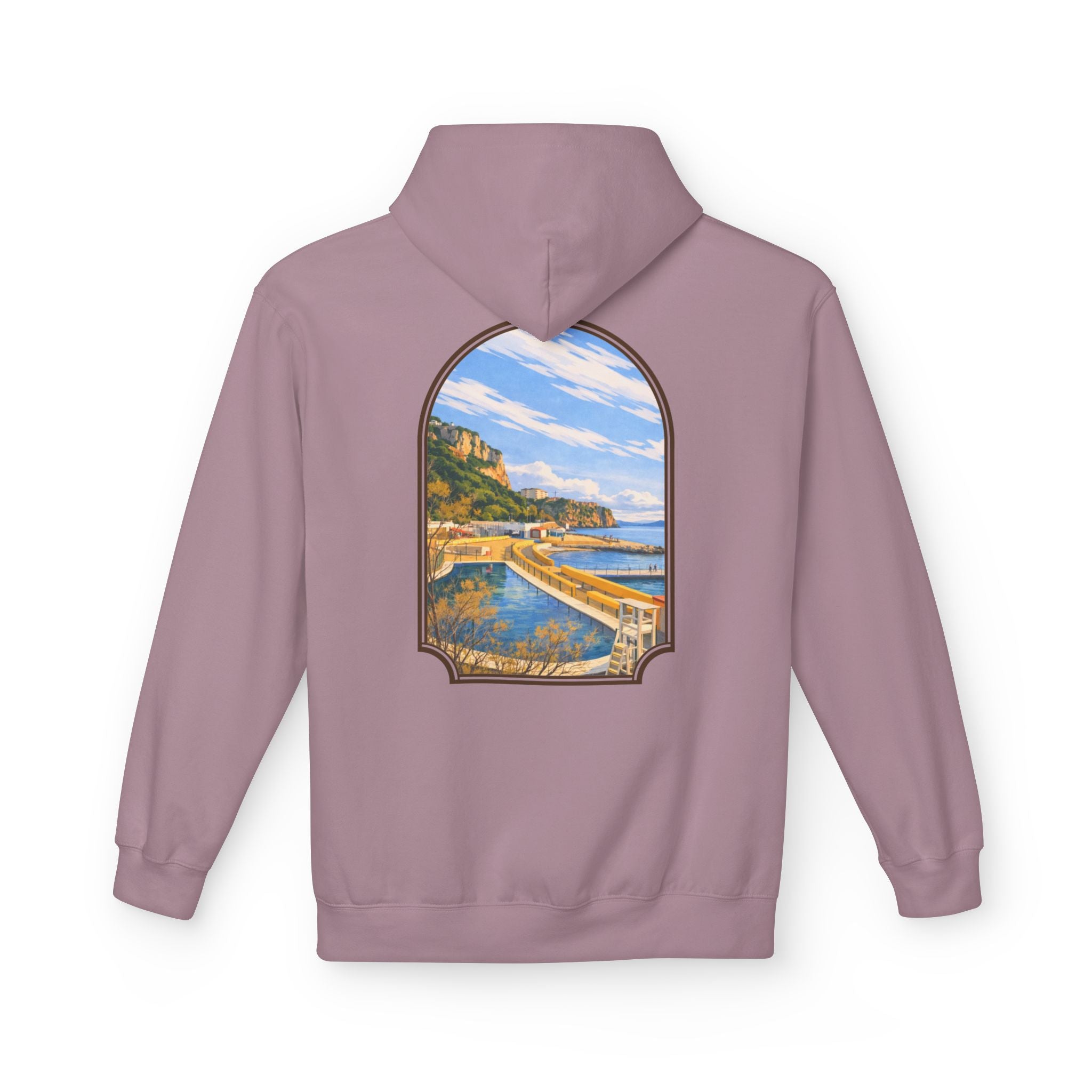 Gibraltar El Quarri Hoodie — Premium Seascape Window Art Hoodie | Gibraltar Heritage Apparel
