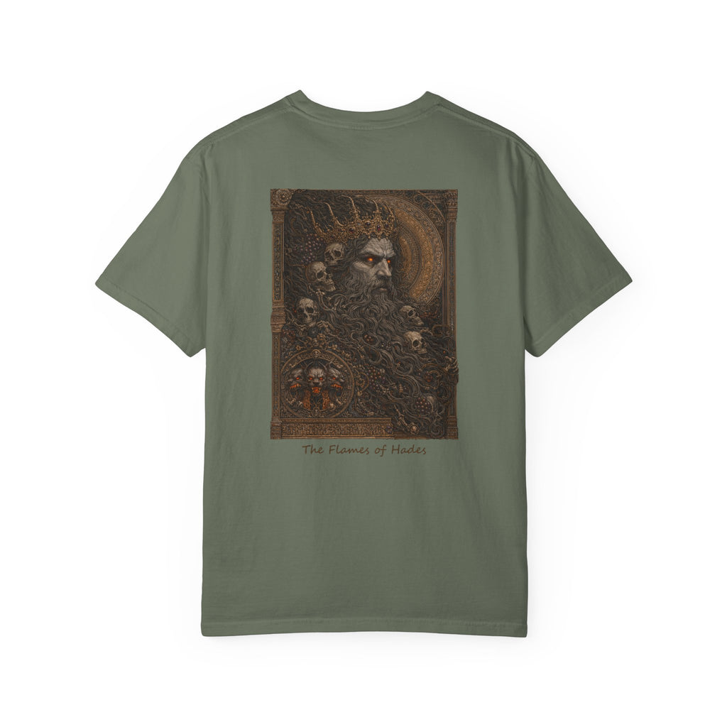 The Flames of Hades T-Shirt — Greek God Mythology Art Tee | Hades Underworld
