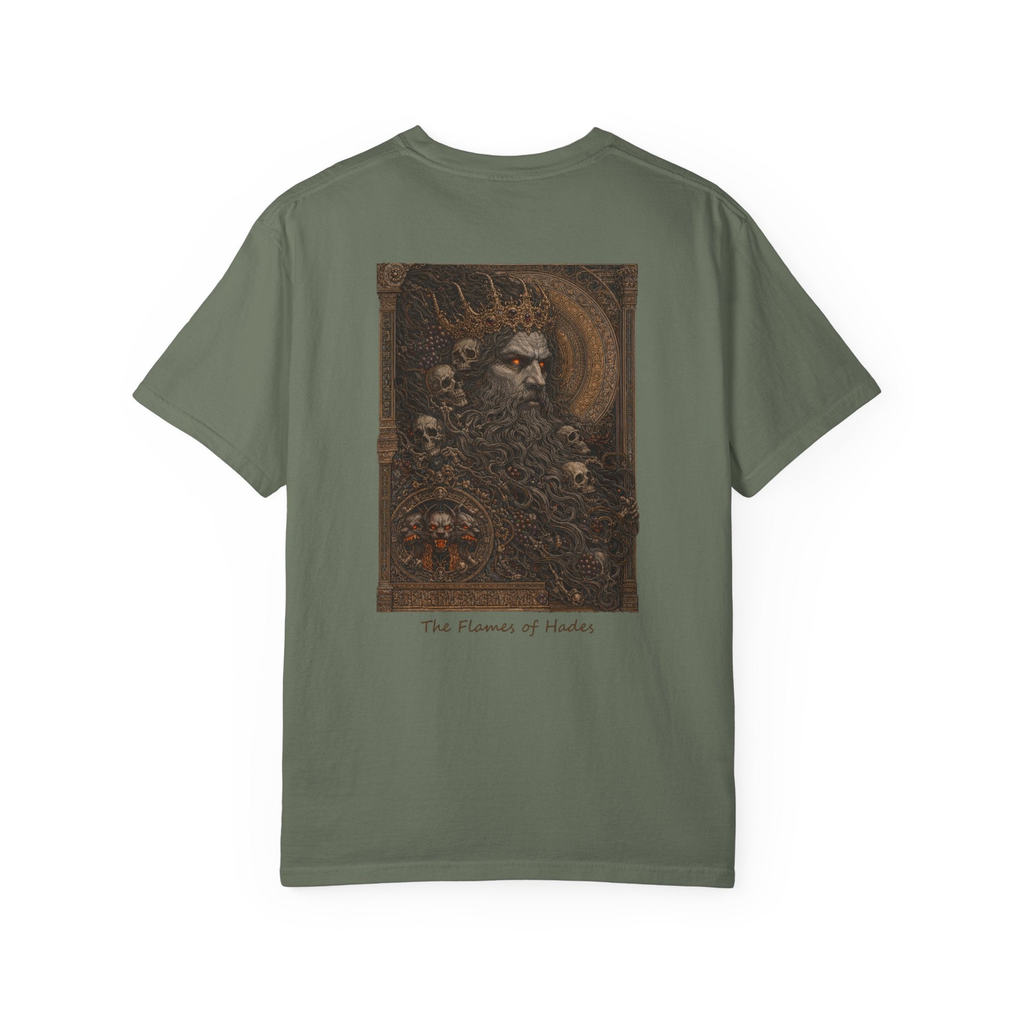 The Flames of Hades T-Shirt — Greek God Mythology Art Tee | Hades Underworld