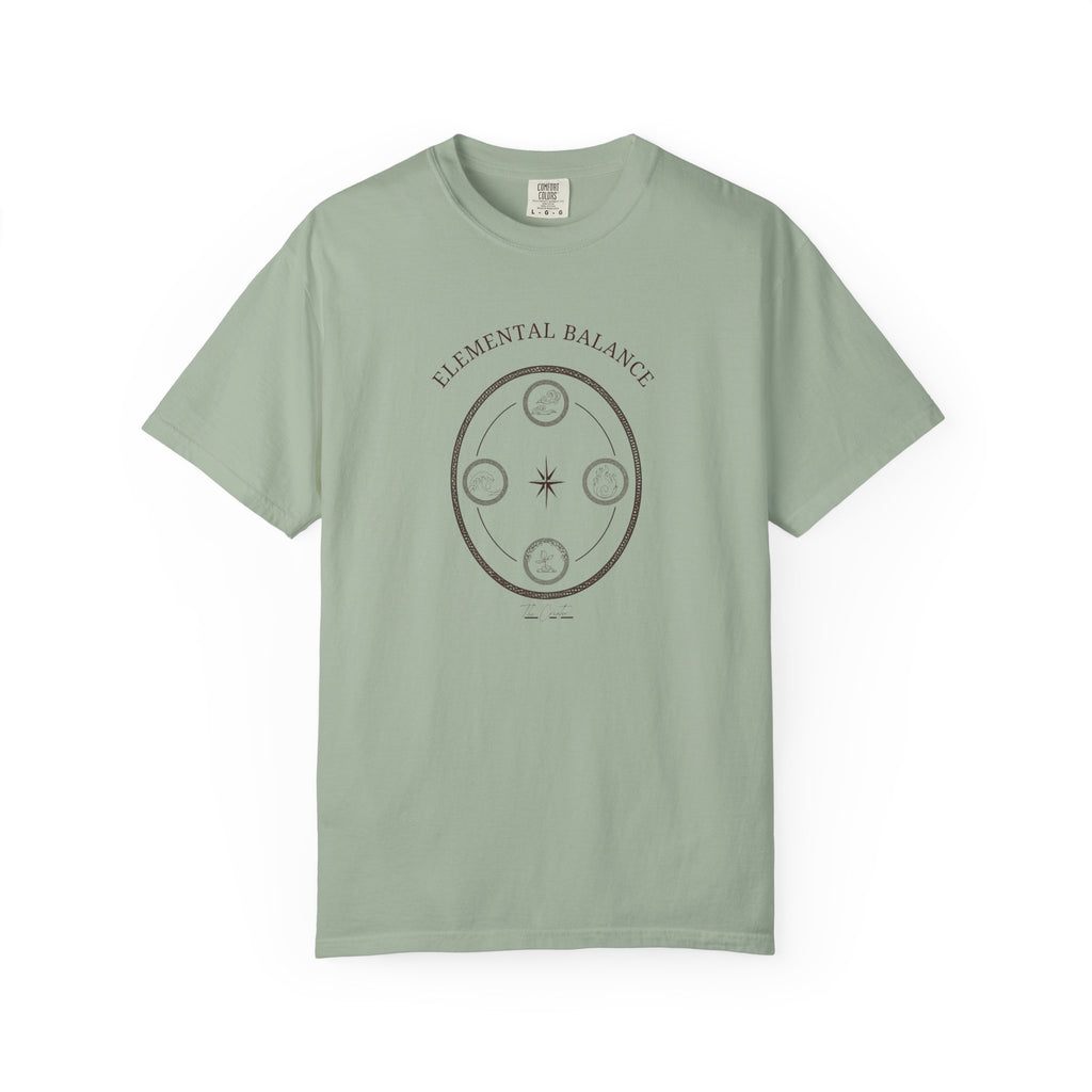 Elemental Balance T-Shirt — Four Elements Minimalist Tee | Earth Water Fire Air