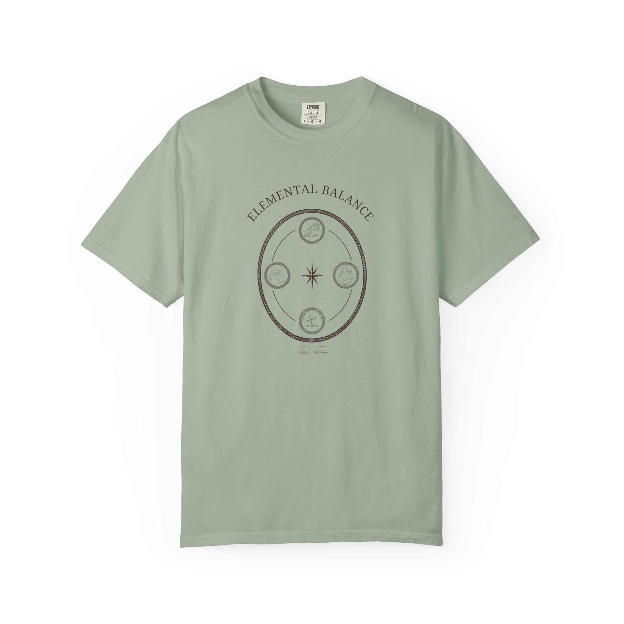 Elemental Balance T-Shirt — Four Elements Minimalist Tee | Earth Water Fire Air