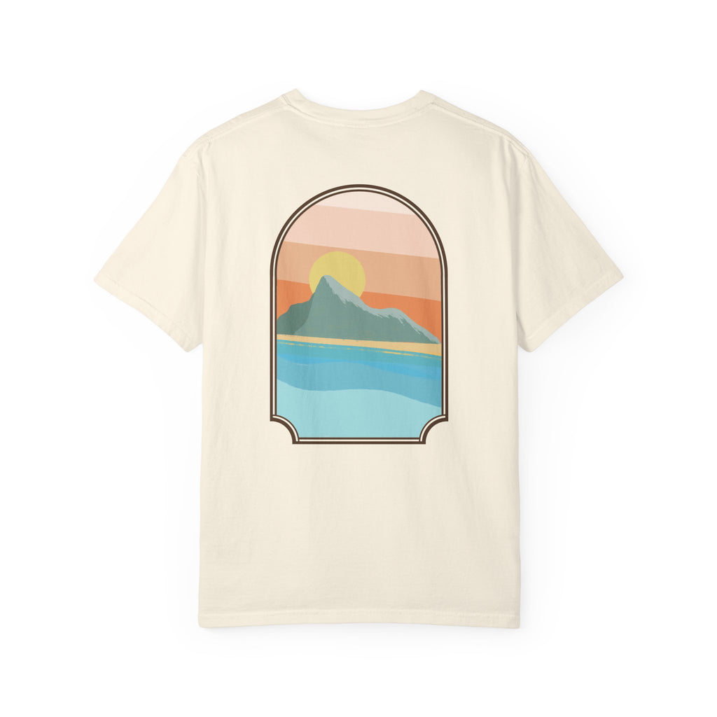 Rock of Gibraltar T-Shirt — Del Levante Coastal Art Graphic Tee | Mediterranean Landmark