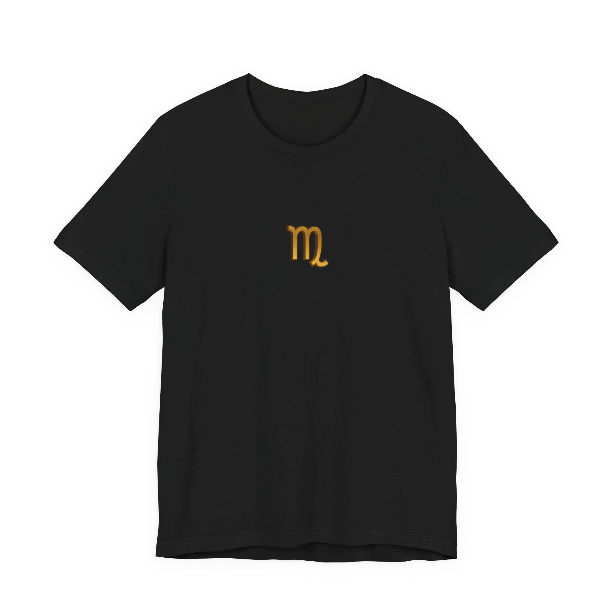 Virgo Zodiac T-Shirt — Minimal Gold Virgo Symbol Tee