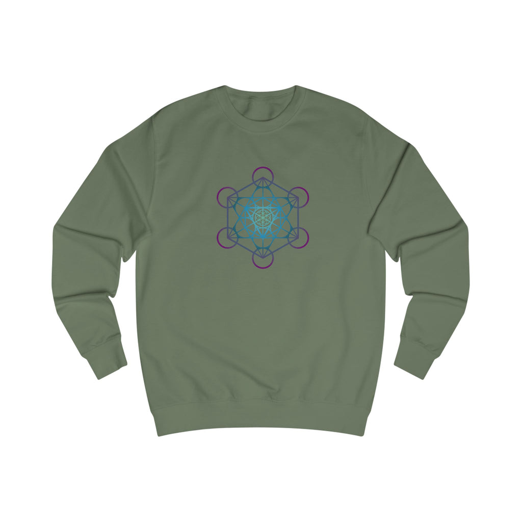 Metatron's Cube Sweatshirt — Sacred Geometry Pastel Spiritual Crewneck