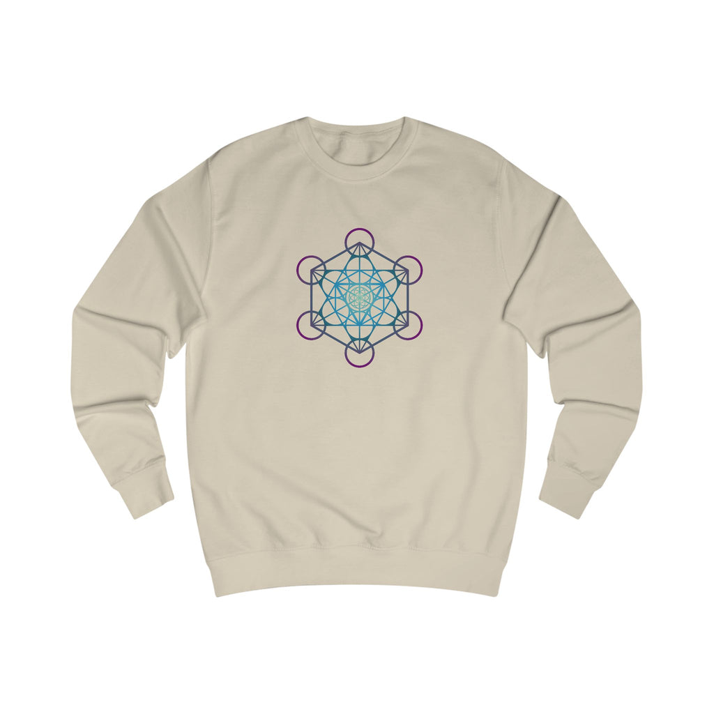 Metatron's Cube Sweatshirt — Sacred Geometry Pastel Spiritual Crewneck