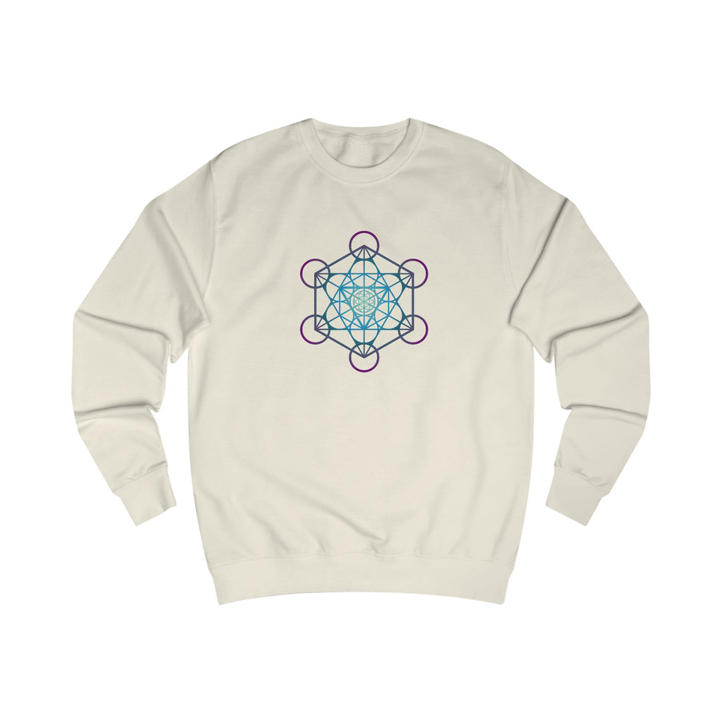 Metatron's Cube Sweatshirt — Sacred Geometry Pastel Spiritual Crewneck