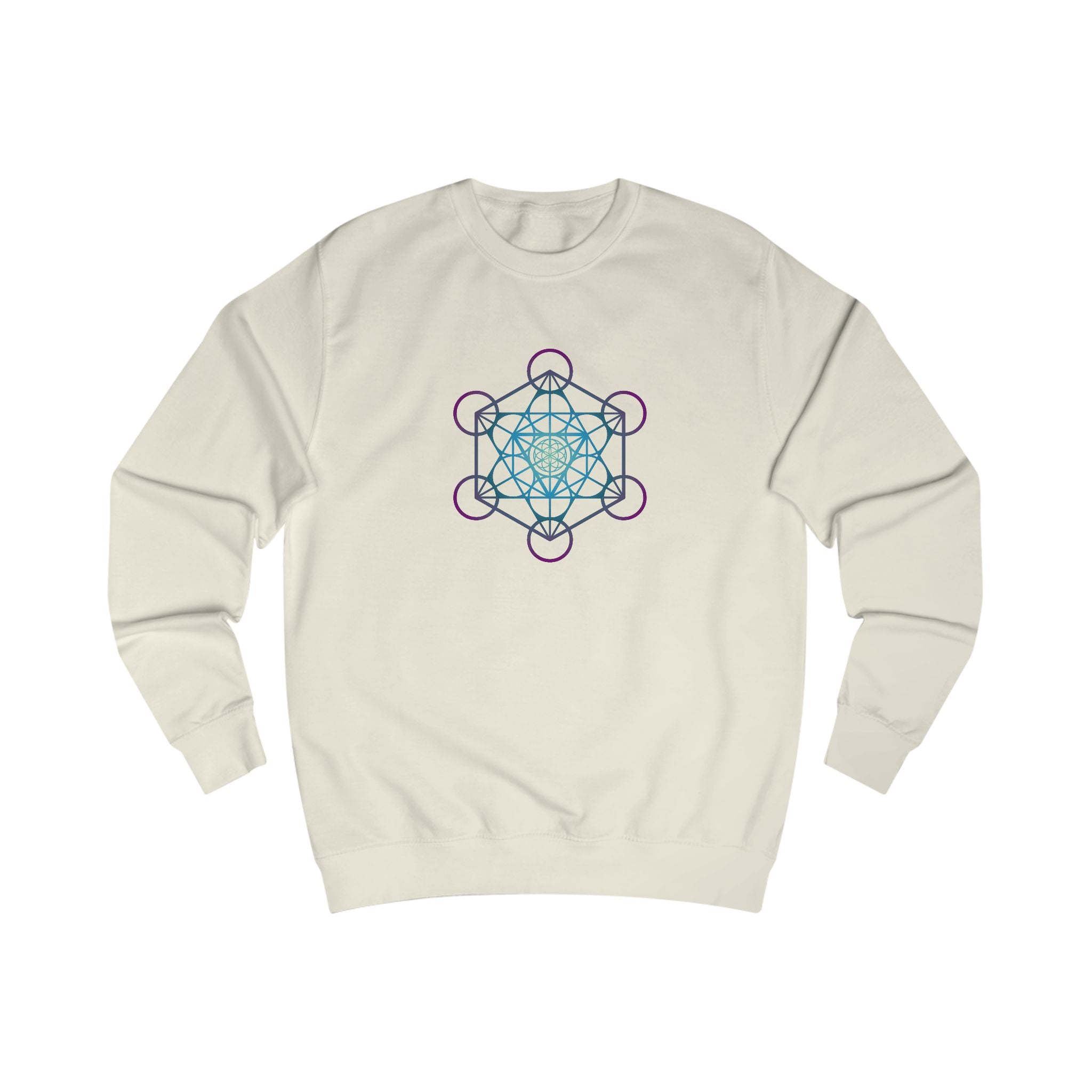 Metatron's Cube Sweatshirt — Sacred Geometry Pastel Spiritual Crewneck