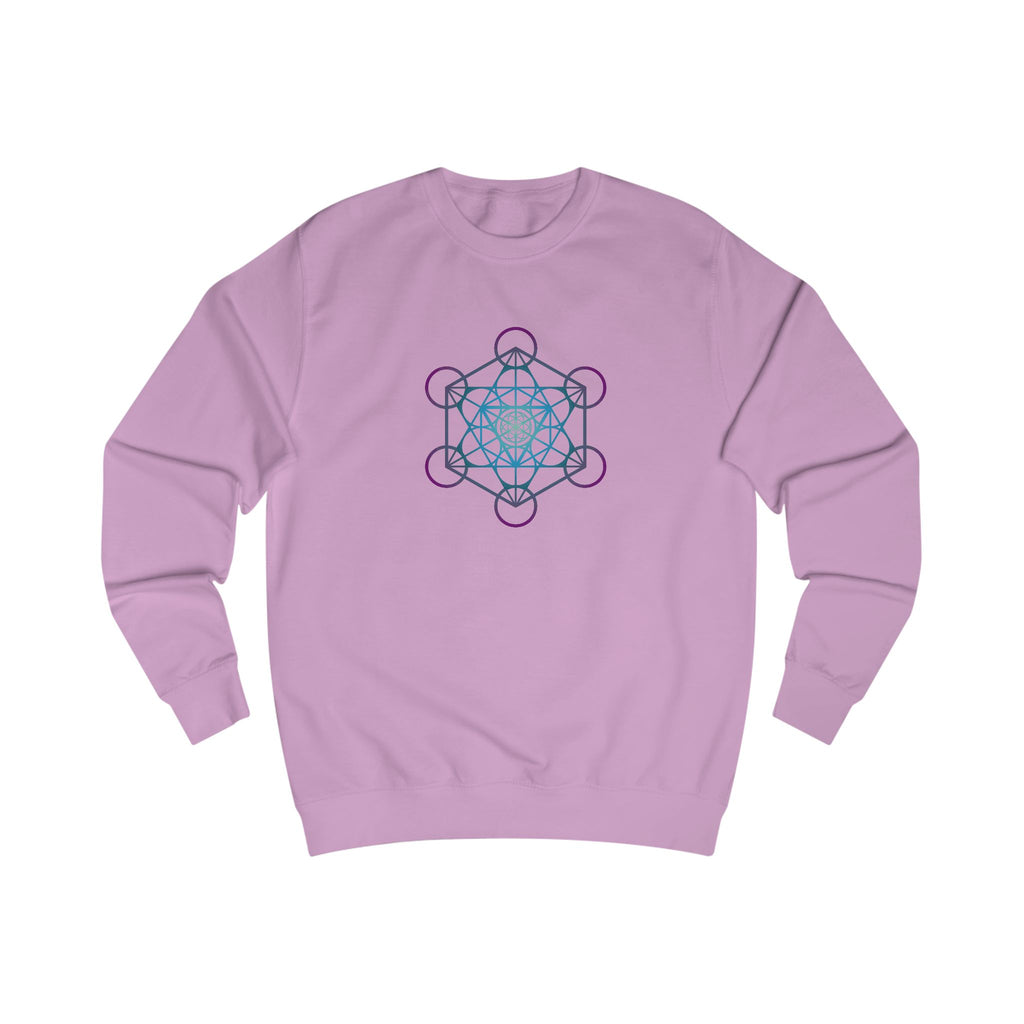 Metatron's Cube Sweatshirt — Sacred Geometry Pastel Spiritual Crewneck