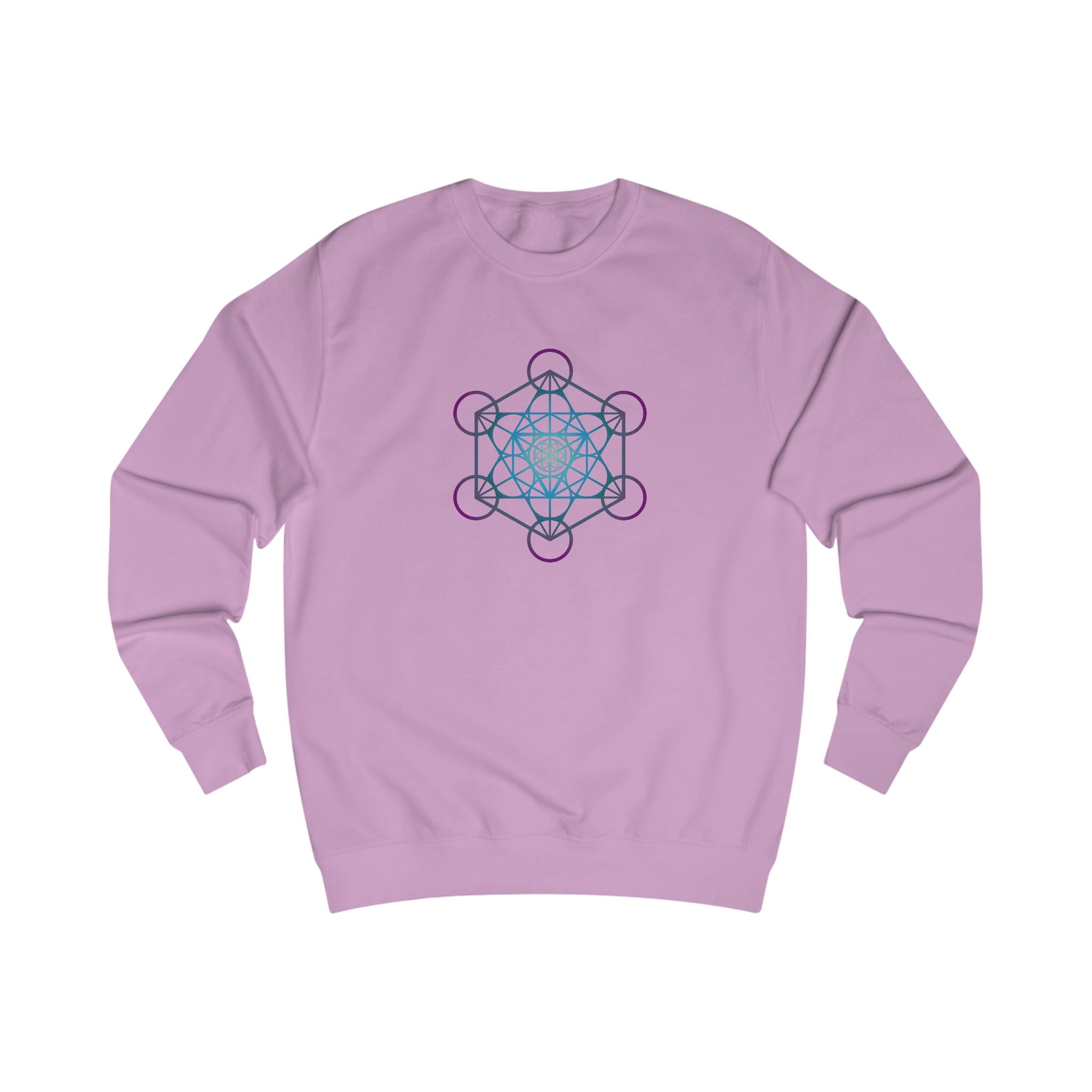 Metatron's Cube Sweatshirt — Sacred Geometry Pastel Spiritual Crewneck
