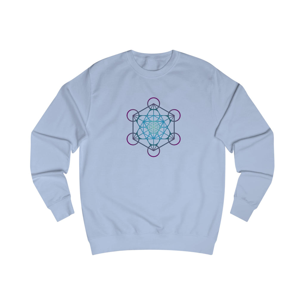 Metatron's Cube Sweatshirt — Sacred Geometry Pastel Spiritual Crewneck
