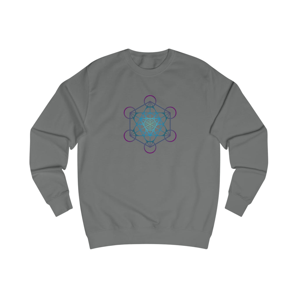 Metatron's Cube Sweatshirt — Sacred Geometry Pastel Spiritual Crewneck