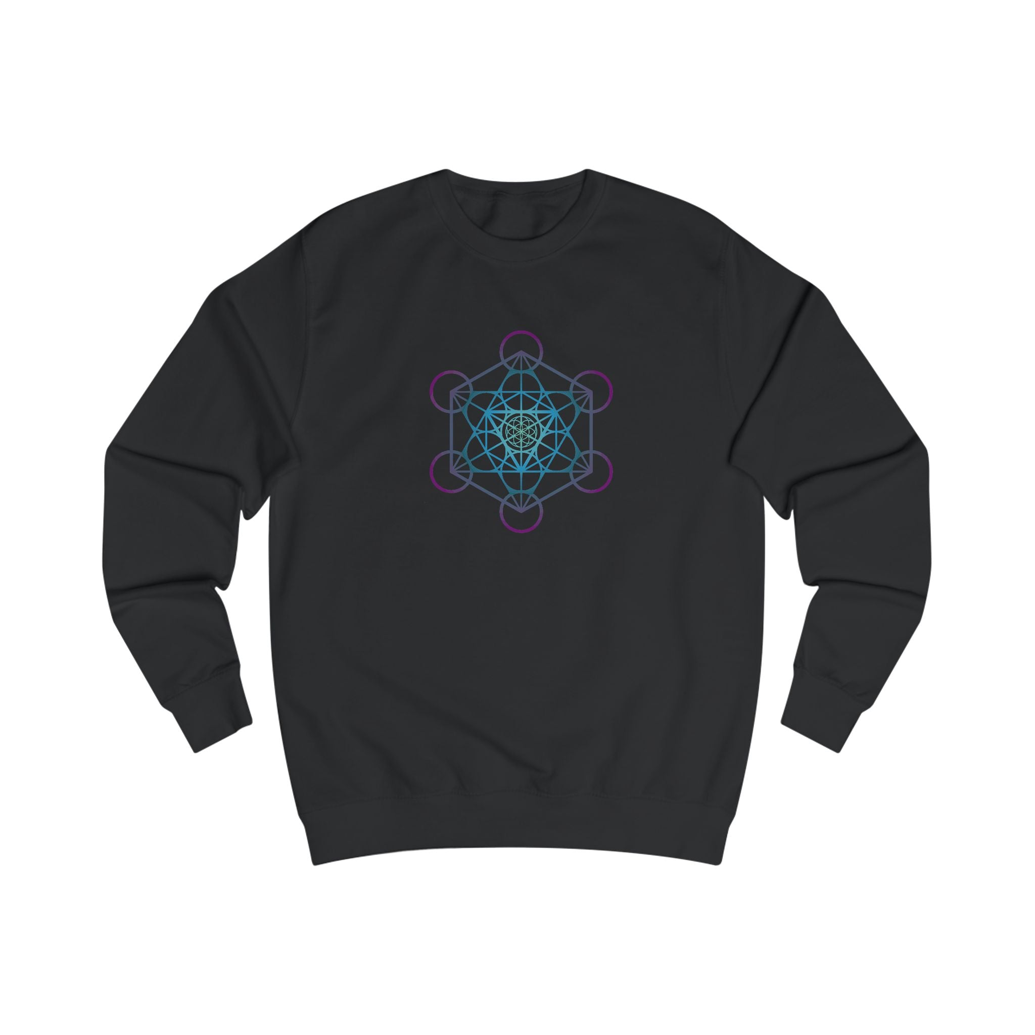 Metatron's Cube Sweatshirt — Sacred Geometry Pastel Spiritual Crewneck