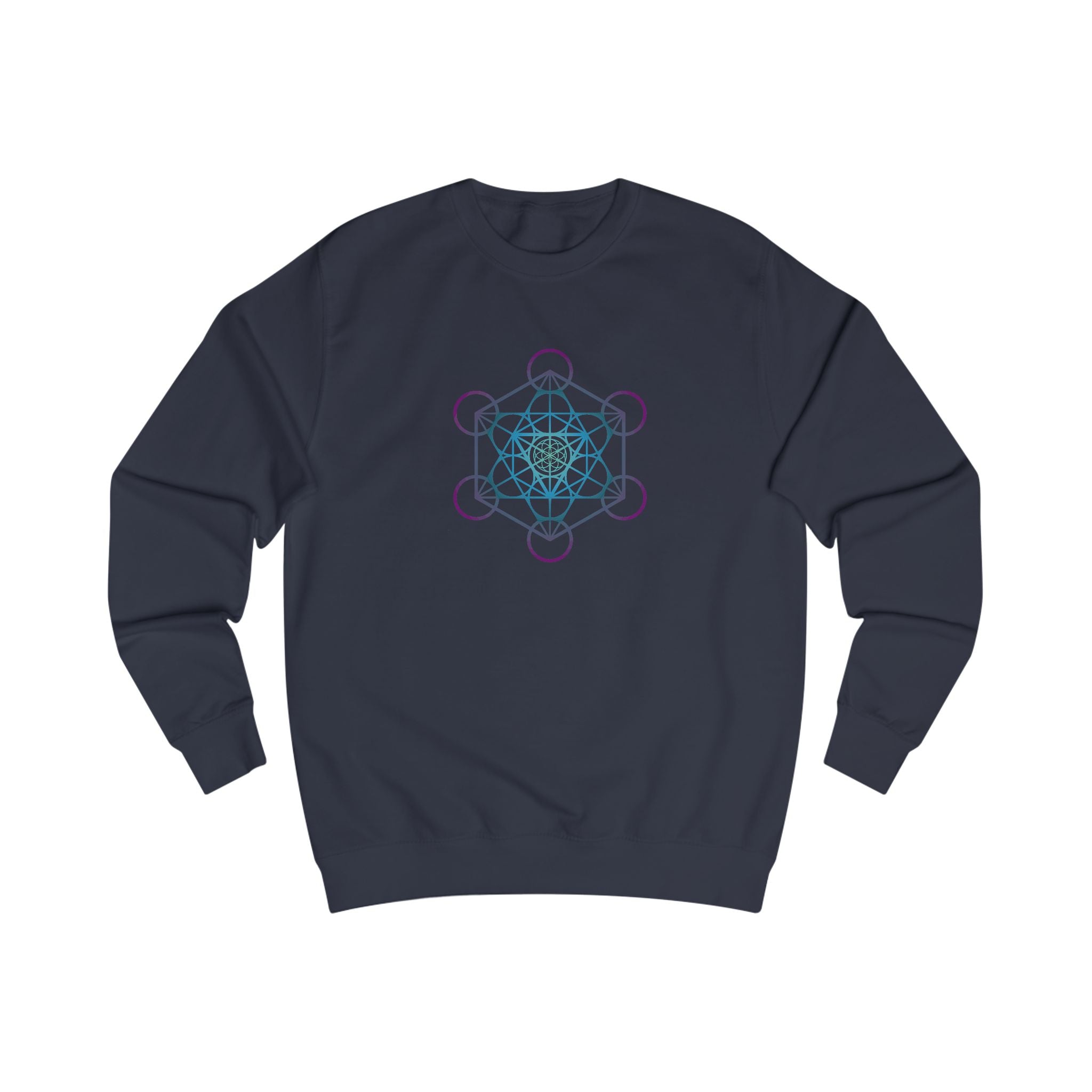 Metatron's Cube Sweatshirt — Sacred Geometry Pastel Spiritual Crewneck