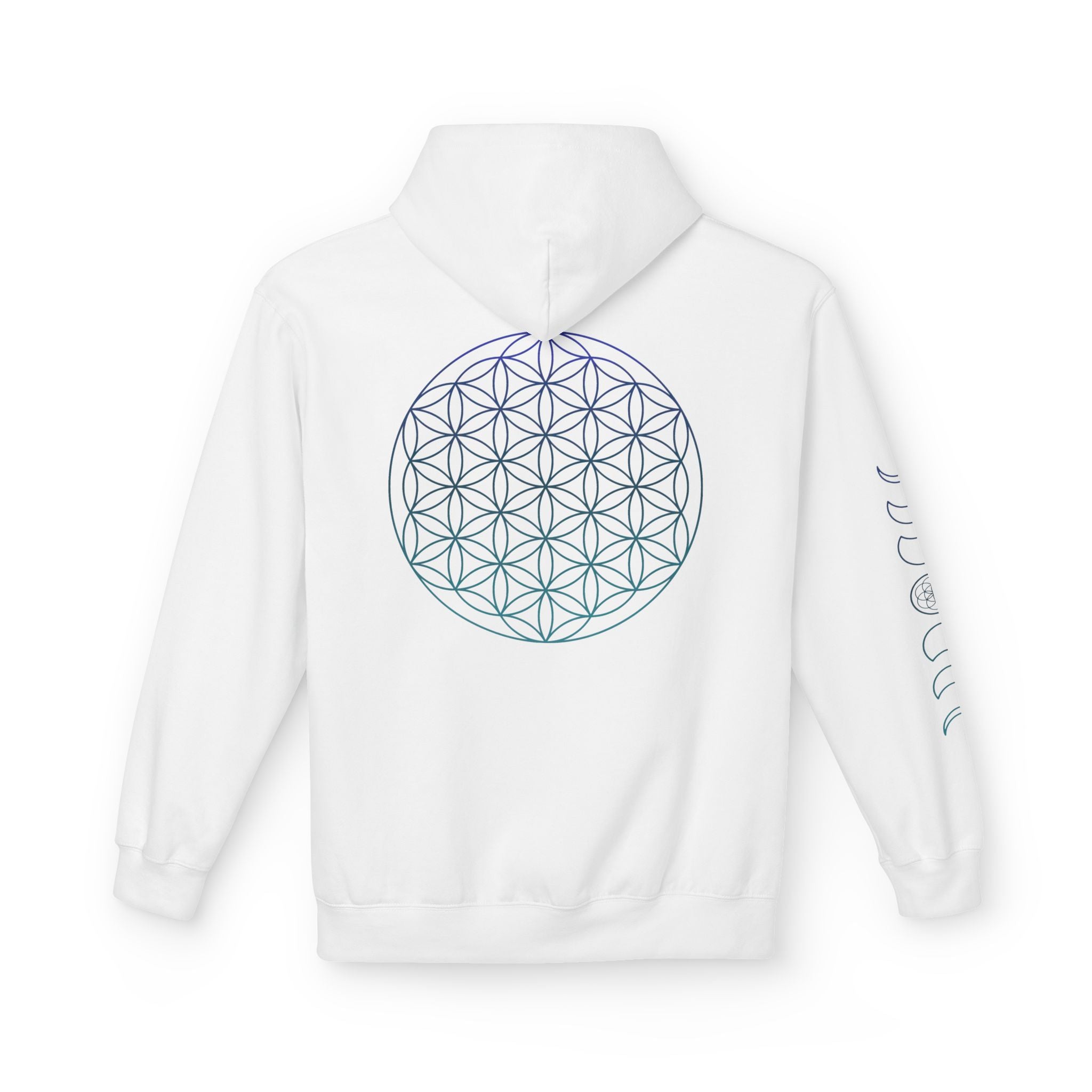 Flower of Life Hoodie — Geometric Sacred Geometry Pullover | Spiritual Design