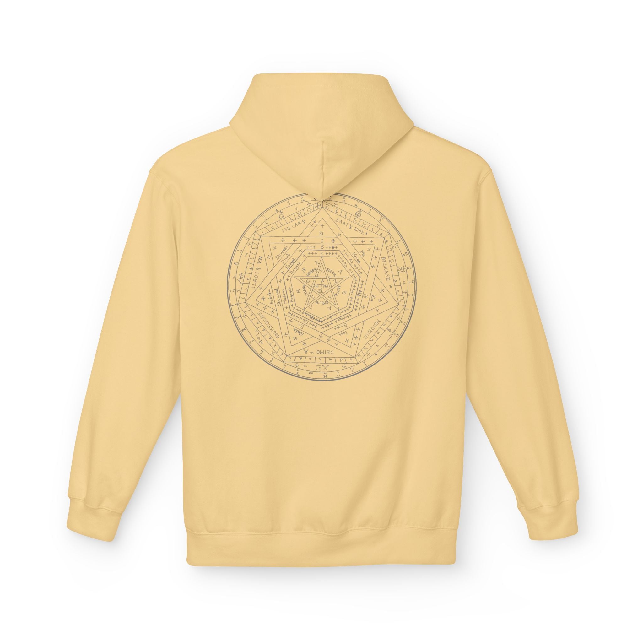Sigillum Dei Aemeth Hoodie — Occult Symbolism Back Print | Enochian Magic Pullover