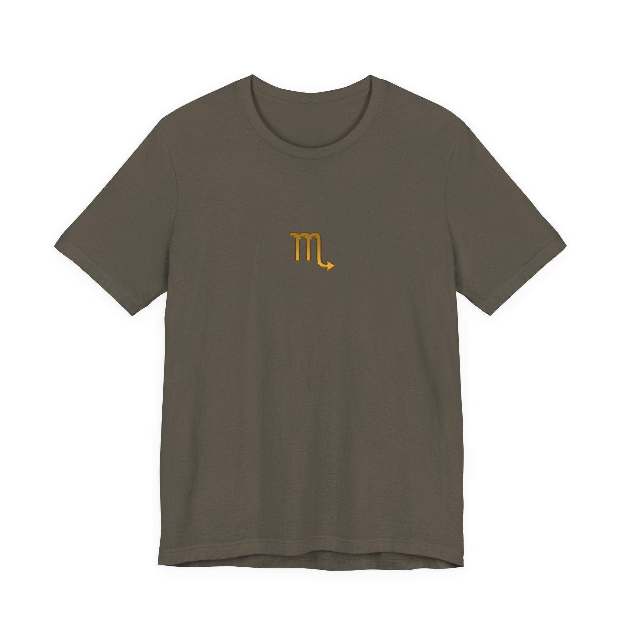 Scorpio Zodiac Tee — Minimal Gold Symbol Shirt