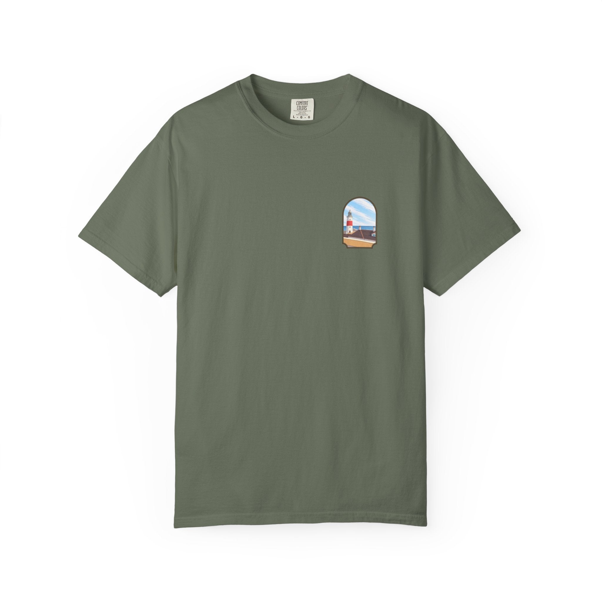 Rock of Gibraltar T-Shirt — La Farola Lighthouse Graphic Tee | Coastal Landmark