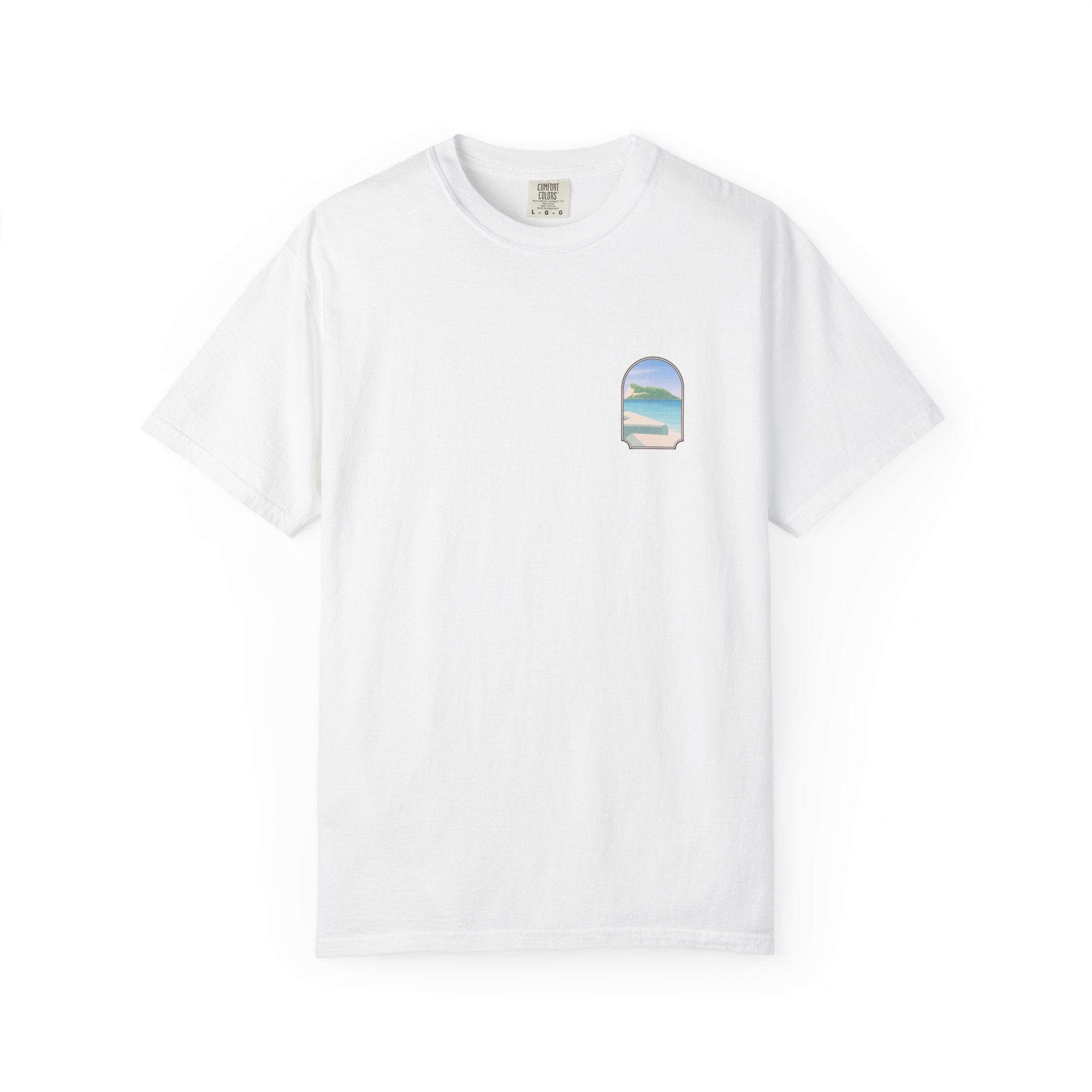 Gibraltar T-Shirt — Del Poniente Coastal Graphic Tee | Mediterranean Landmark