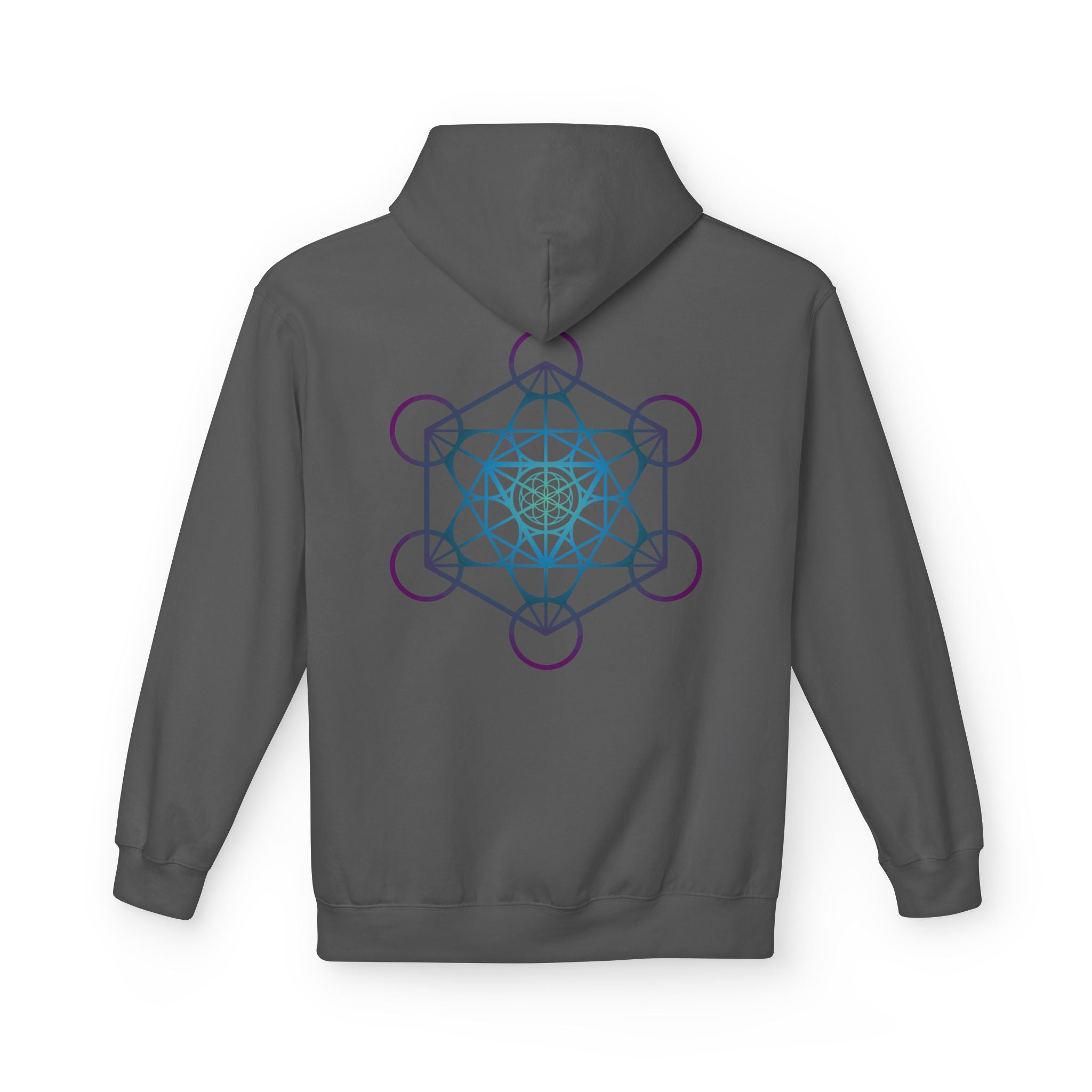 Metatron's Cube Hoodie — Sacred Geometry Spiritual Back Print Pullover
