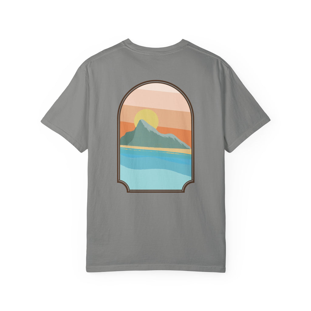 Rock of Gibraltar T-Shirt — Del Levante Coastal Art Graphic Tee | Mediterranean Landmark
