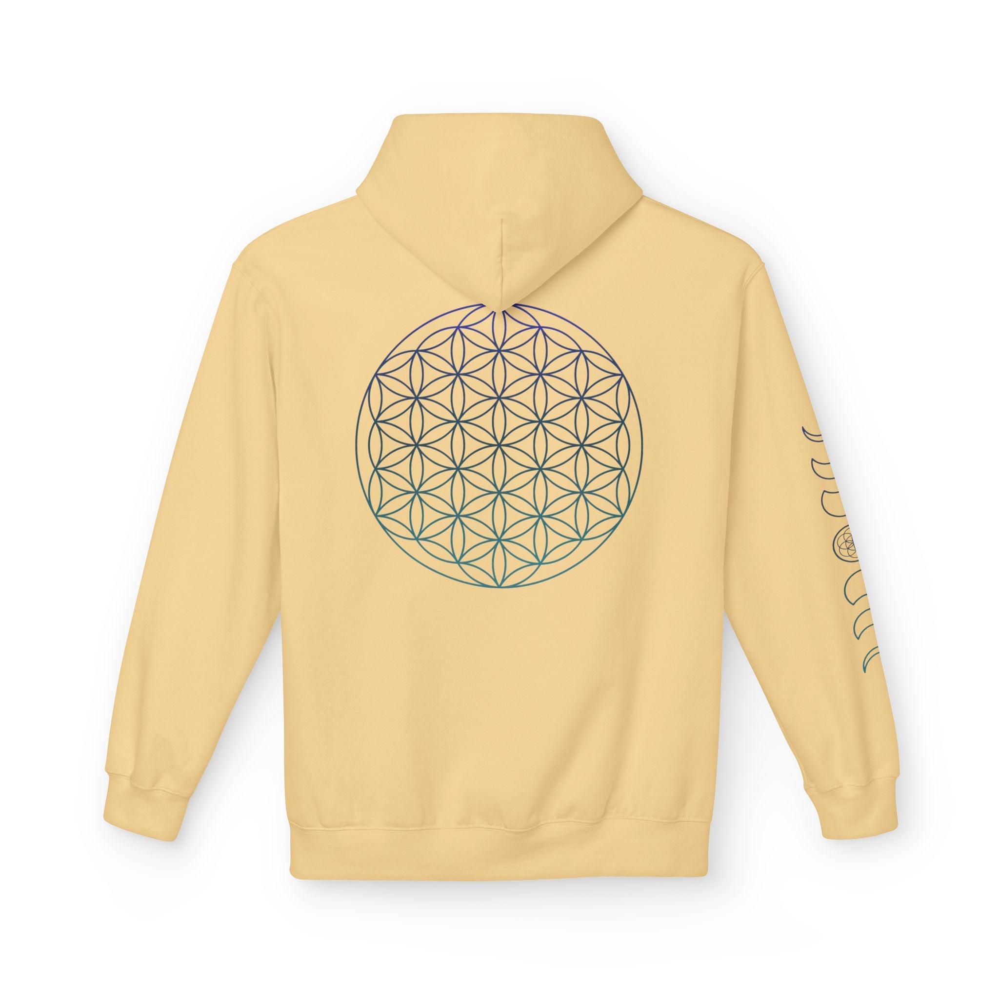 Flower of Life Hoodie — Geometric Sacred Geometry Pullover | Spiritual Design