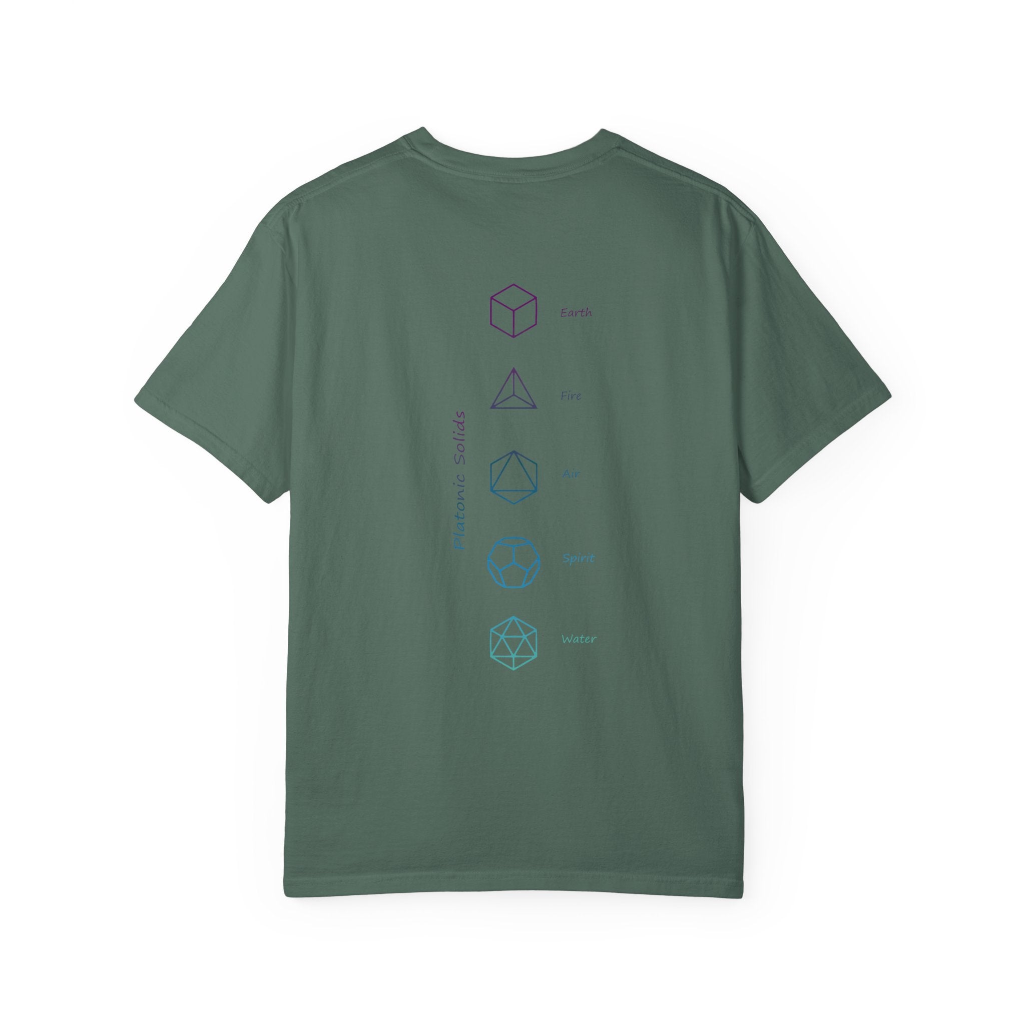 Elemental Platonic Solids T-Shirt — Sacred Geometry Elements Tee | Minimalist Design