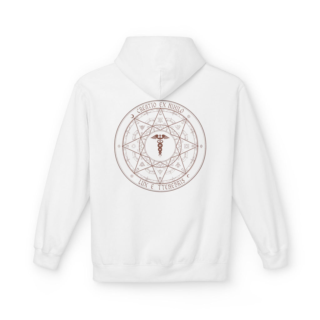 Creatio Ex Nihilo Caduceus Hoodie — Alchemical Hermetic Symbol Back Print