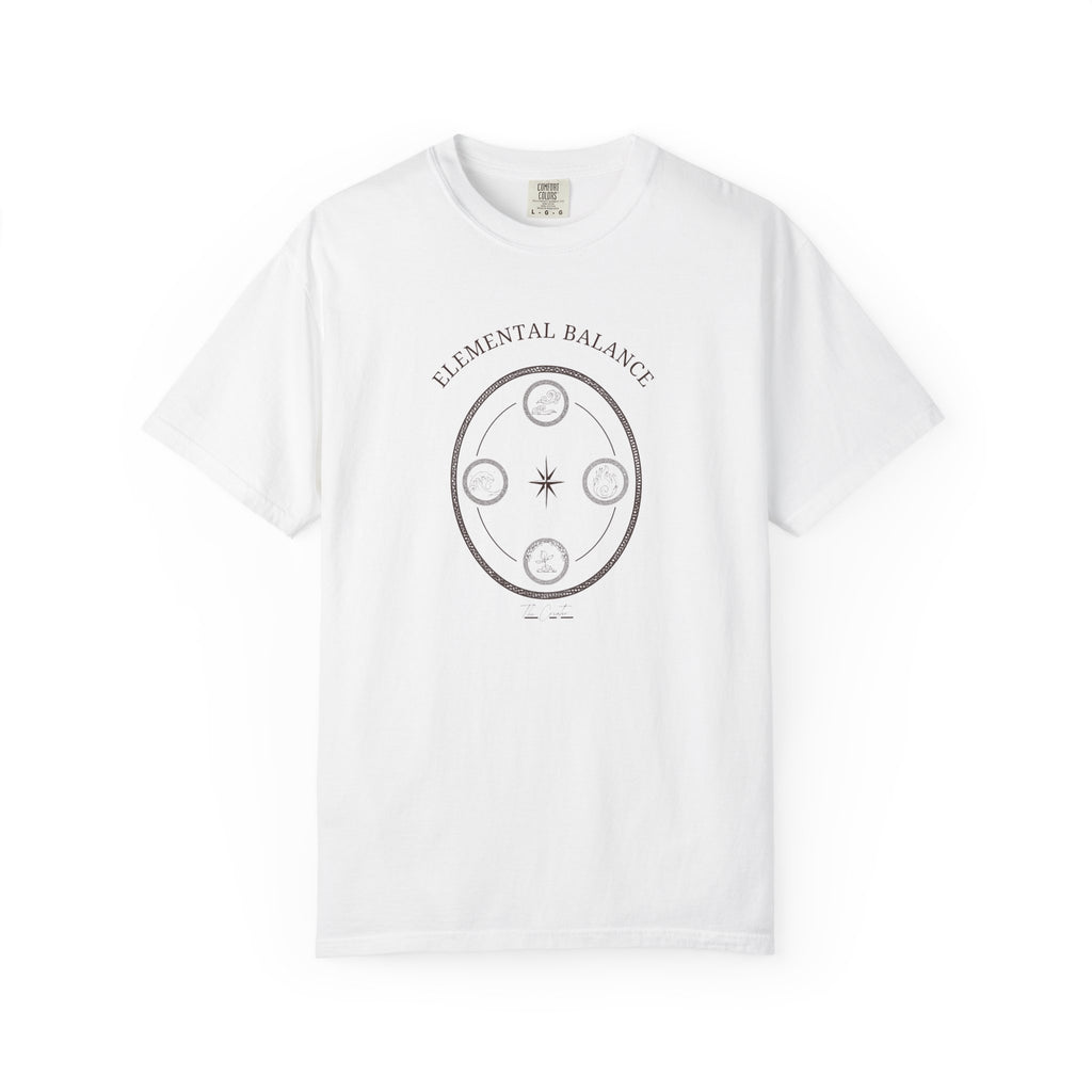 Elemental Balance T-Shirt — Four Elements Minimalist Tee | Earth Water Fire Air