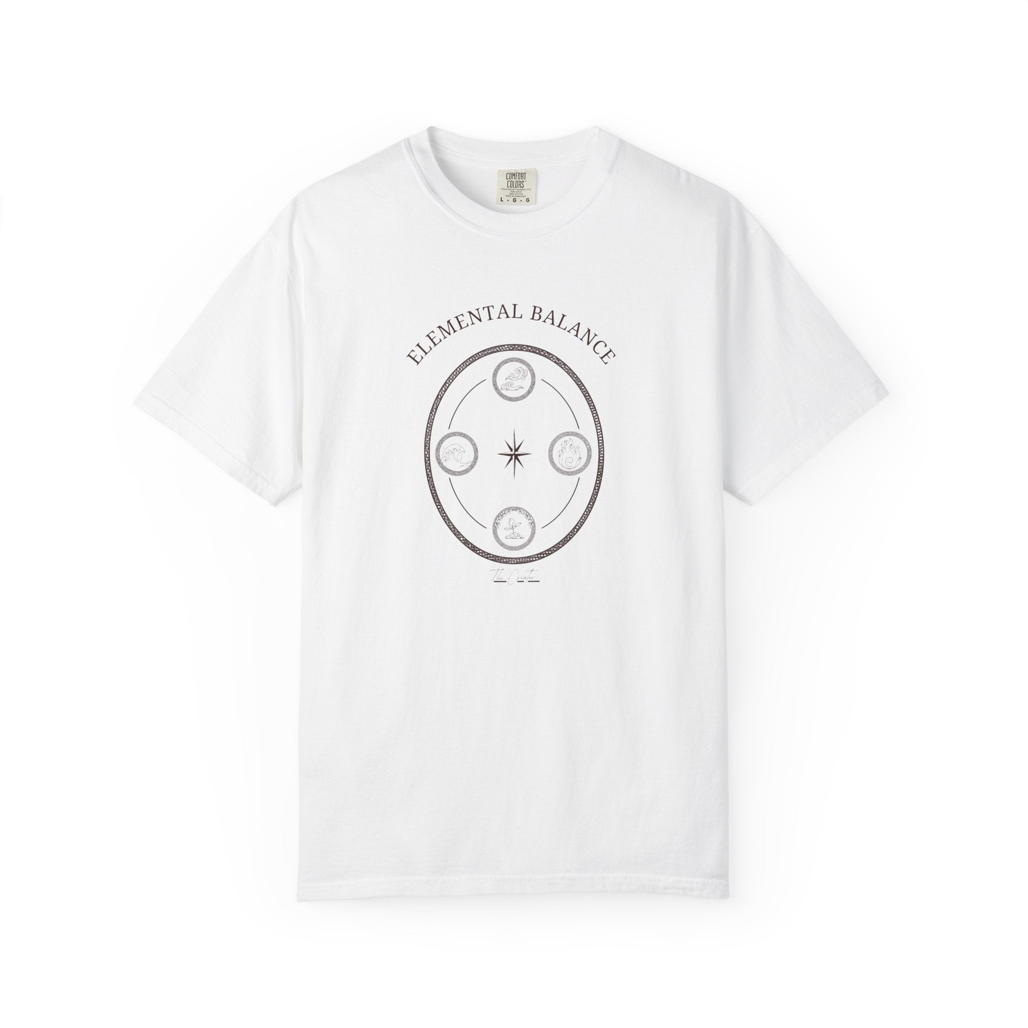 Elemental Balance T-Shirt — Four Elements Minimalist Tee | Earth Water Fire Air