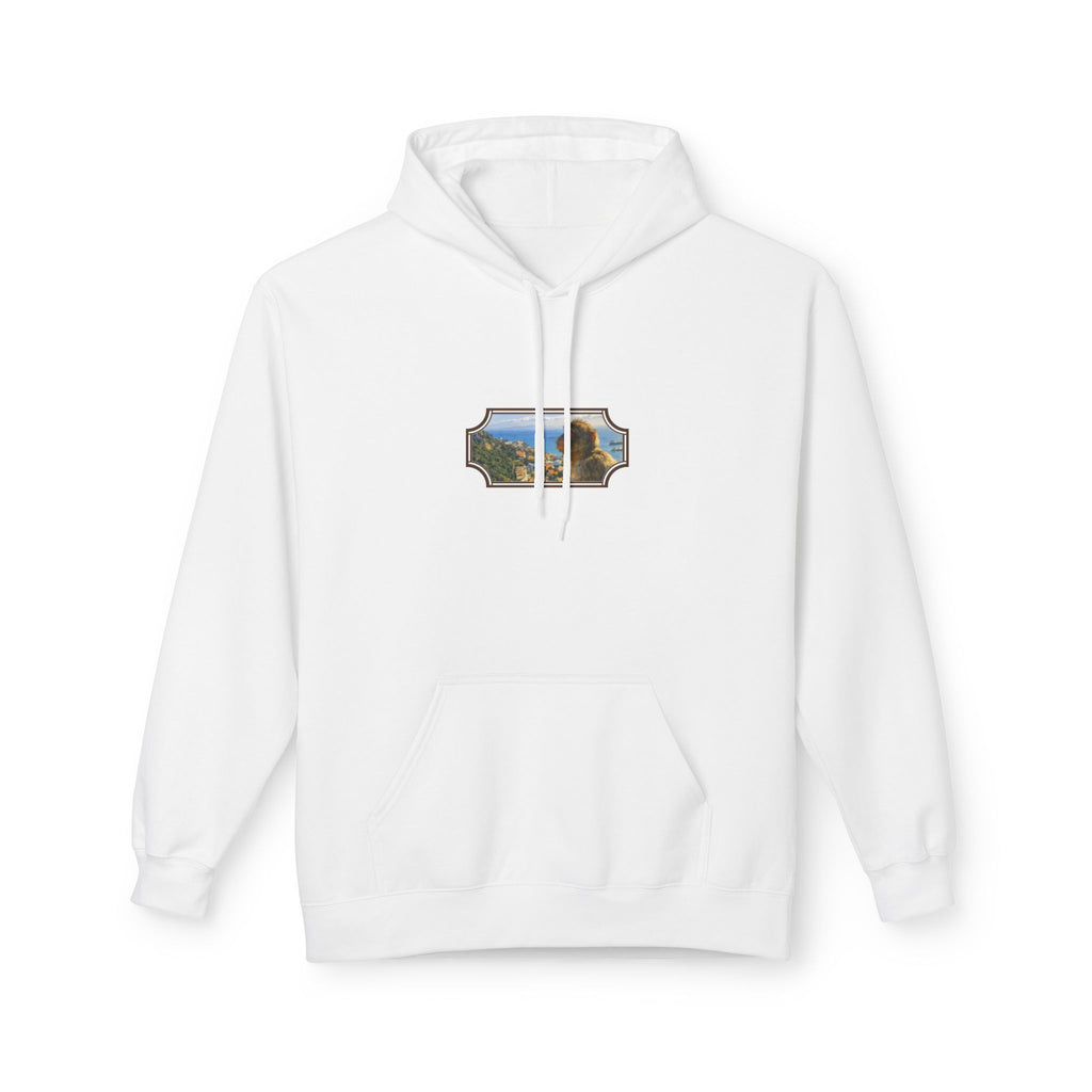 Gibraltar Sitting Barbary Macaque Hoodie — Wildlife Monkey Art Premium Fleece Sweatshirt