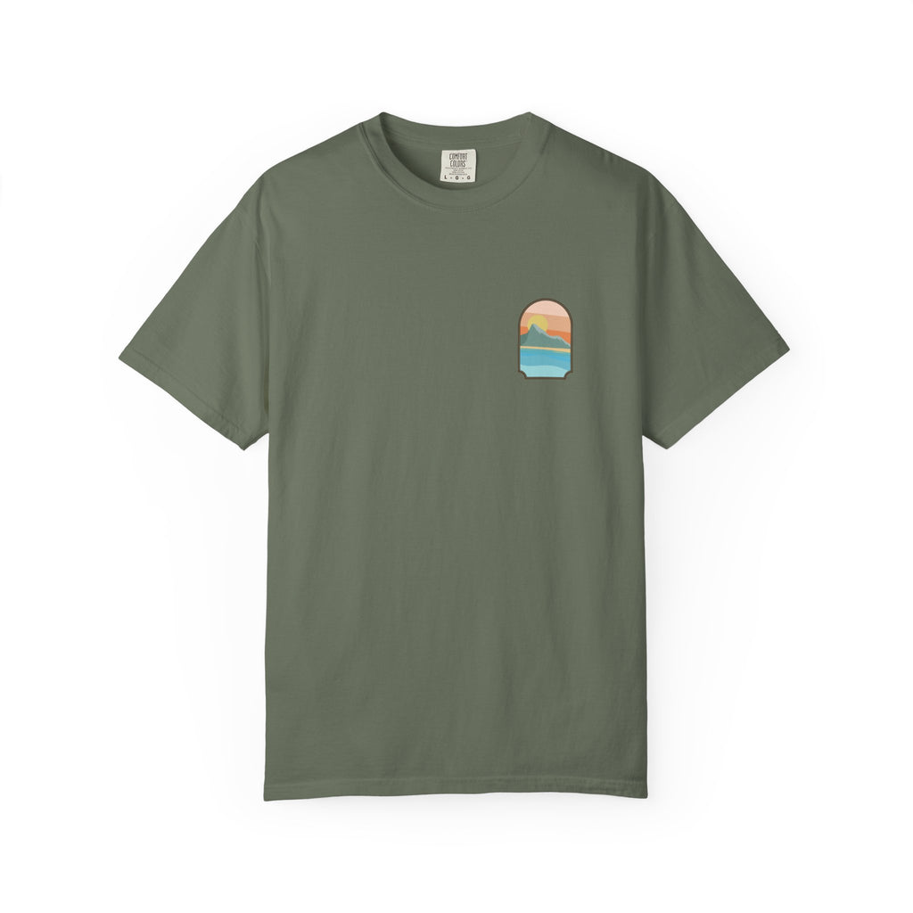 Rock of Gibraltar T-Shirt — Del Levante Coastal Art Graphic Tee | Mediterranean Landmark