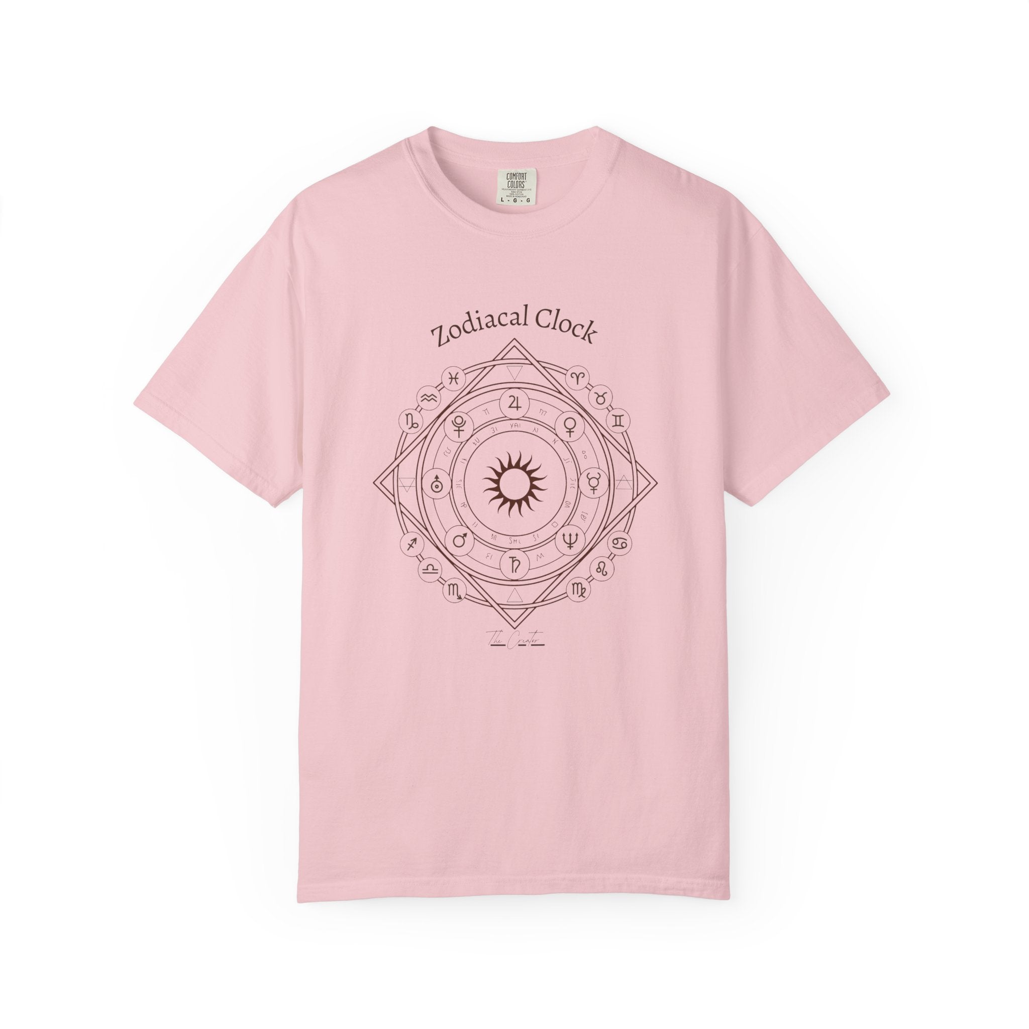 Zodiac Clock T-Shirt — Astrological Compass Tee | Minimalist Astrology Design